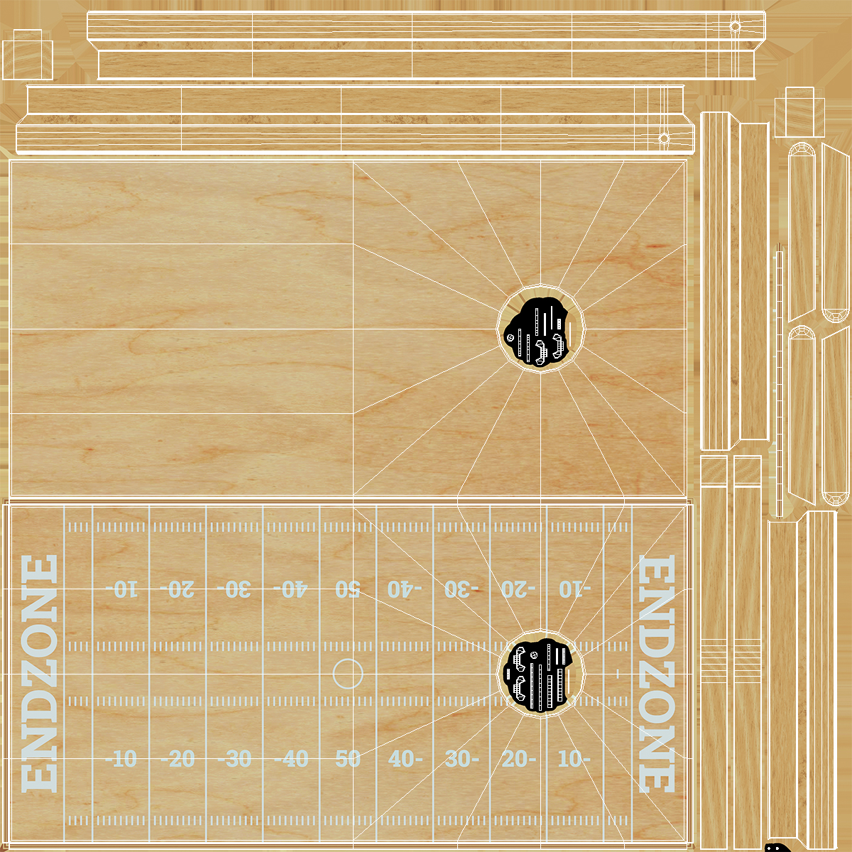 3D Wooden Cornhole Outdoor Game with Bean Bags model