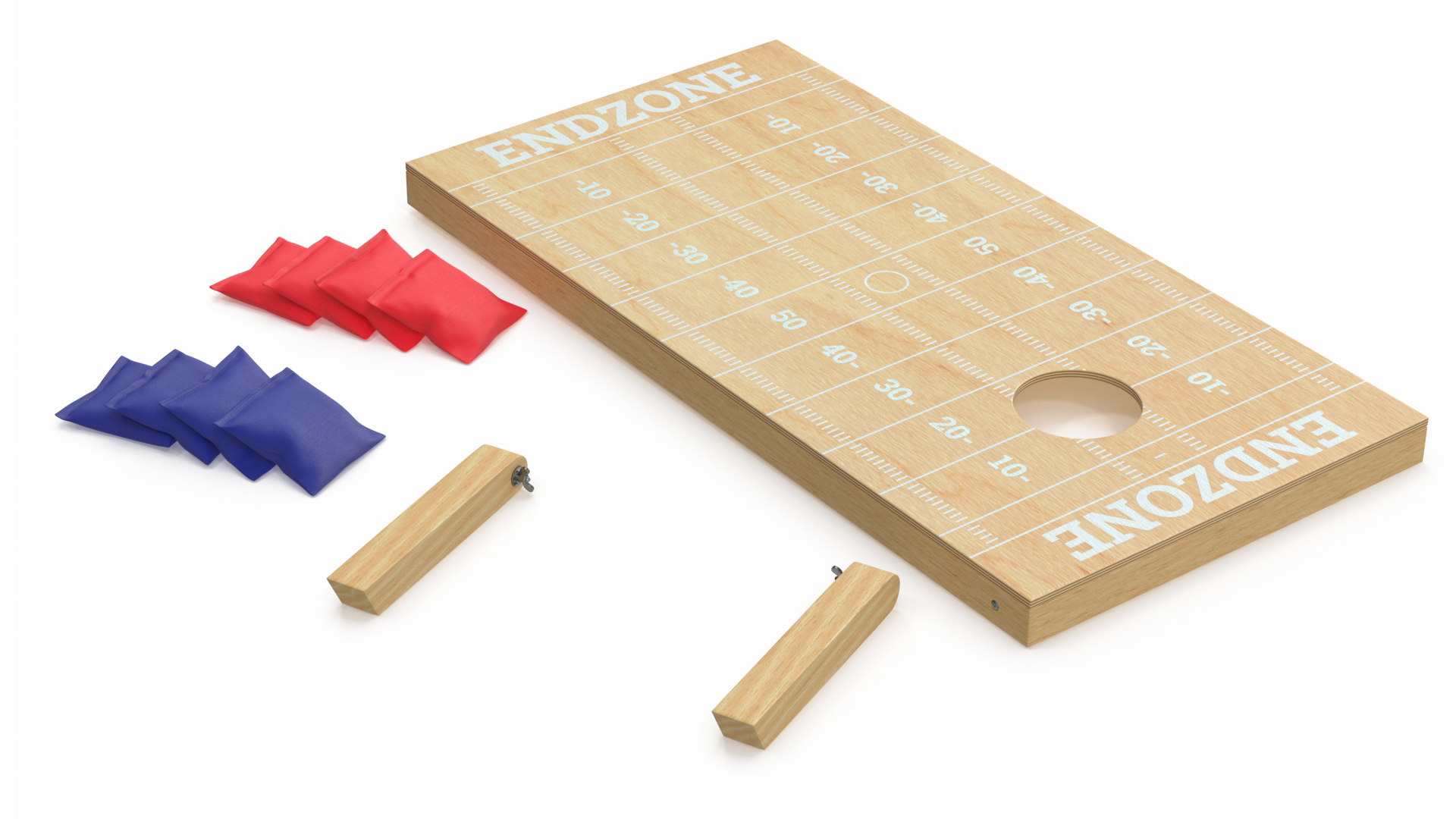 3D Wooden Cornhole Outdoor Game with Bean Bags model