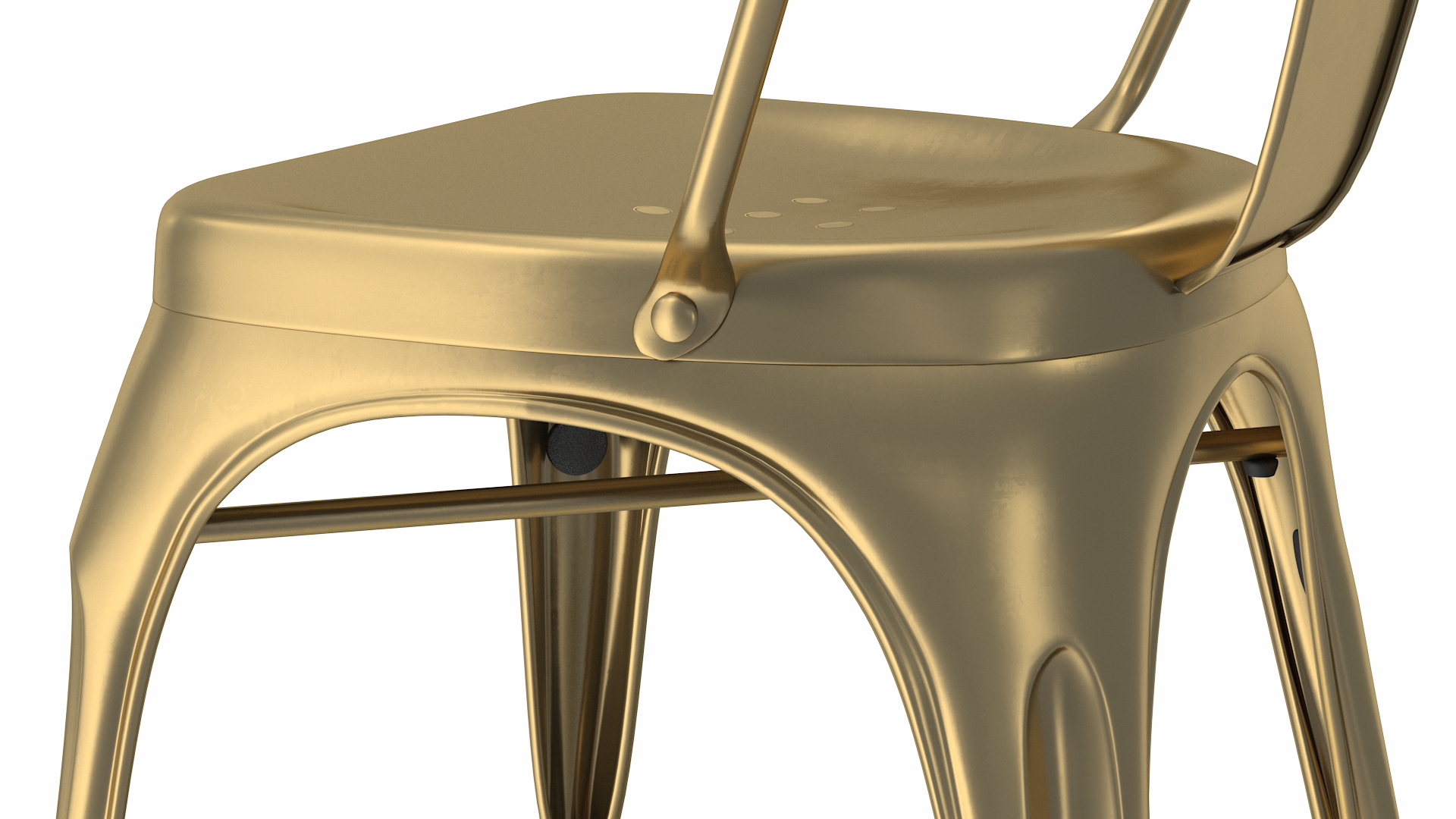 3D model Bronze Folding Chair