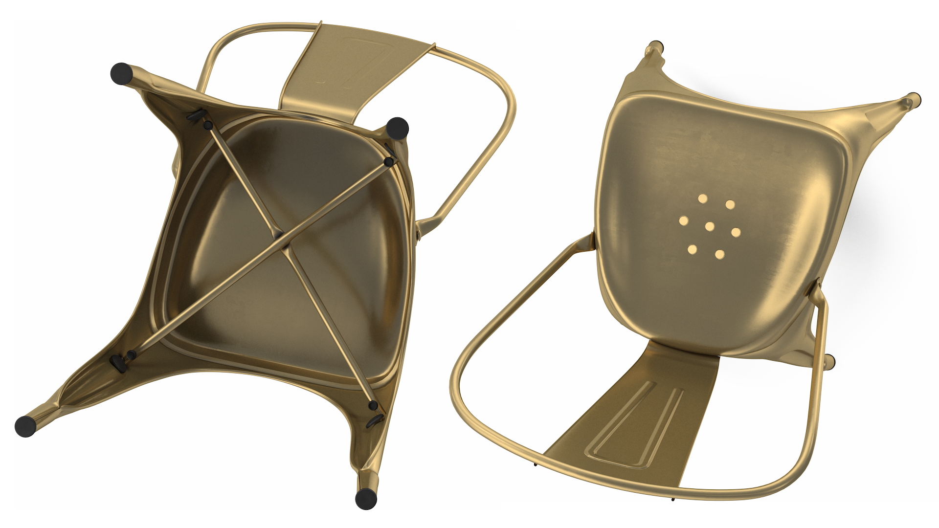 3D model Bronze Folding Chair