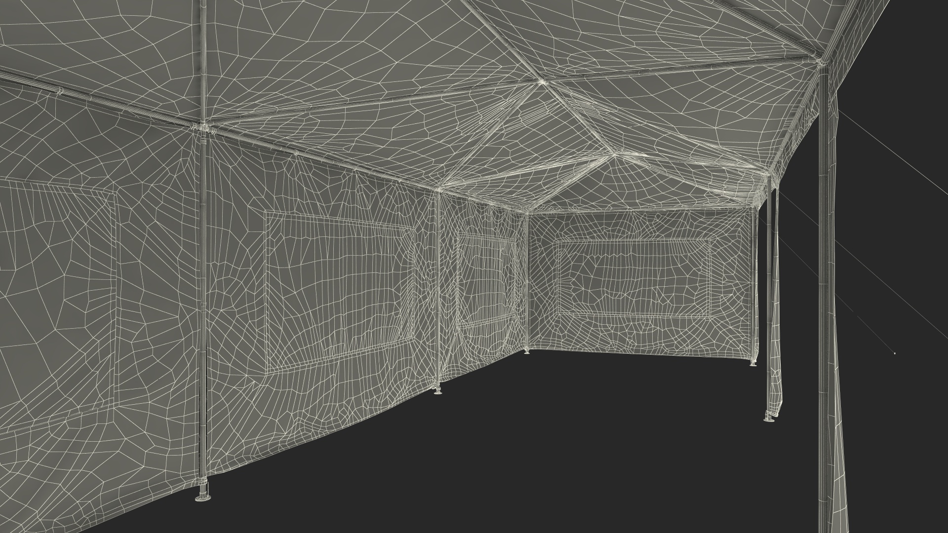 Blue Outsunny Large Tent 3D model