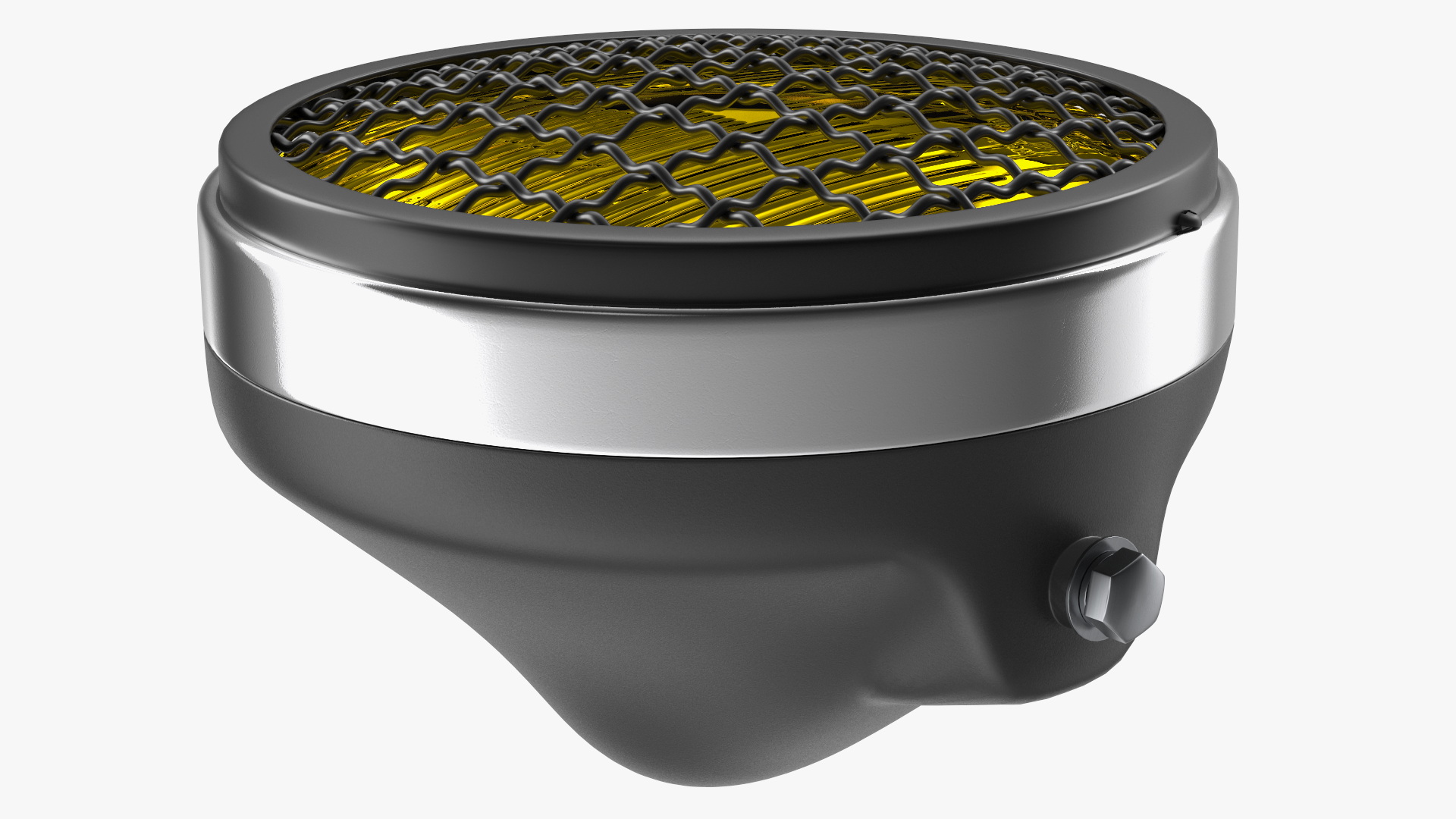 3D Motorcycle Headlight Yellow with Mesh Grill model