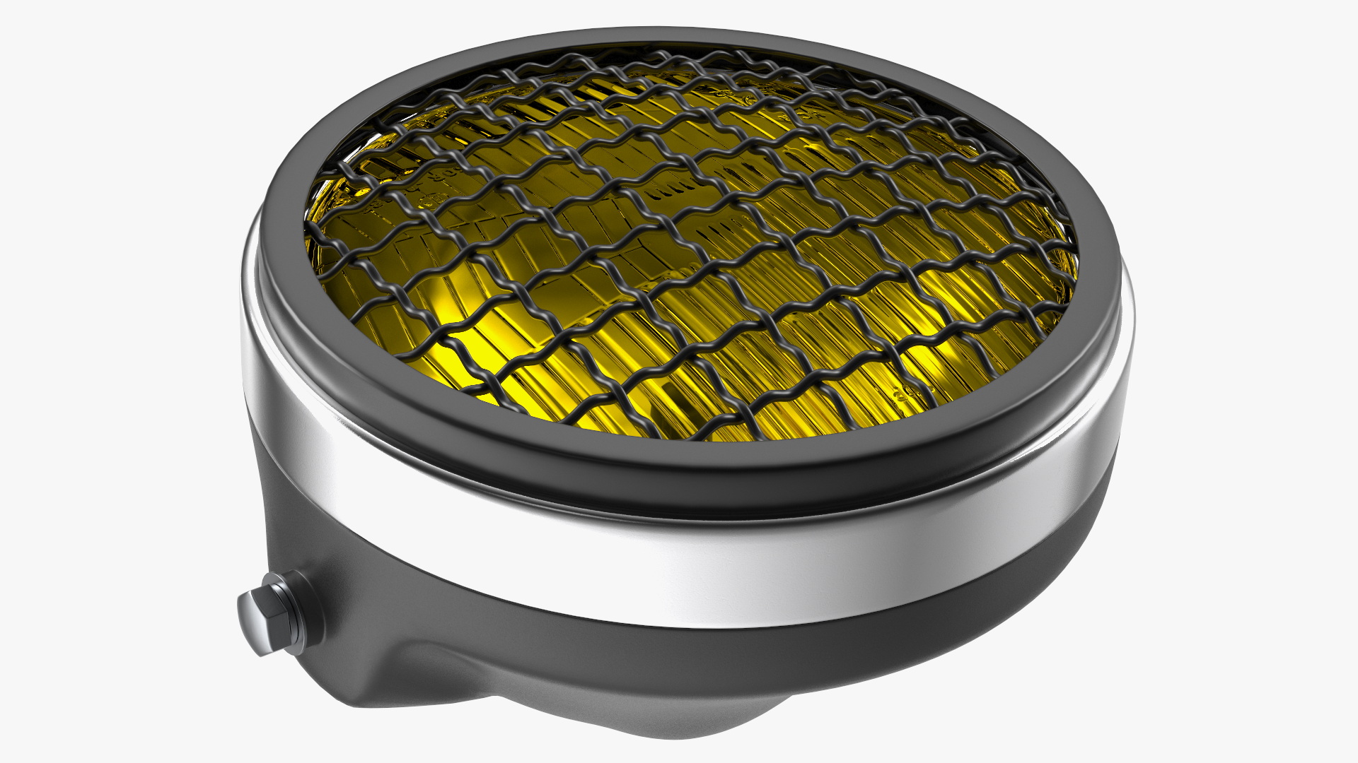 3D Motorcycle Headlight Yellow with Mesh Grill model