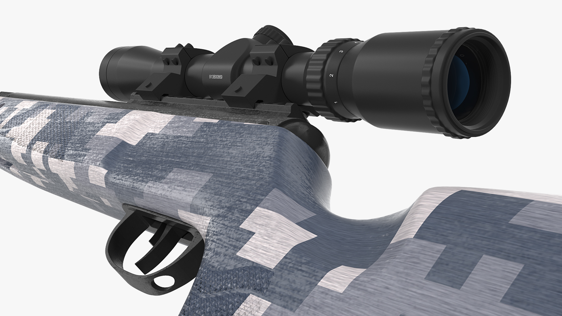 3D Camouflage Break Barrel Air Rifle with Scope Rigged
