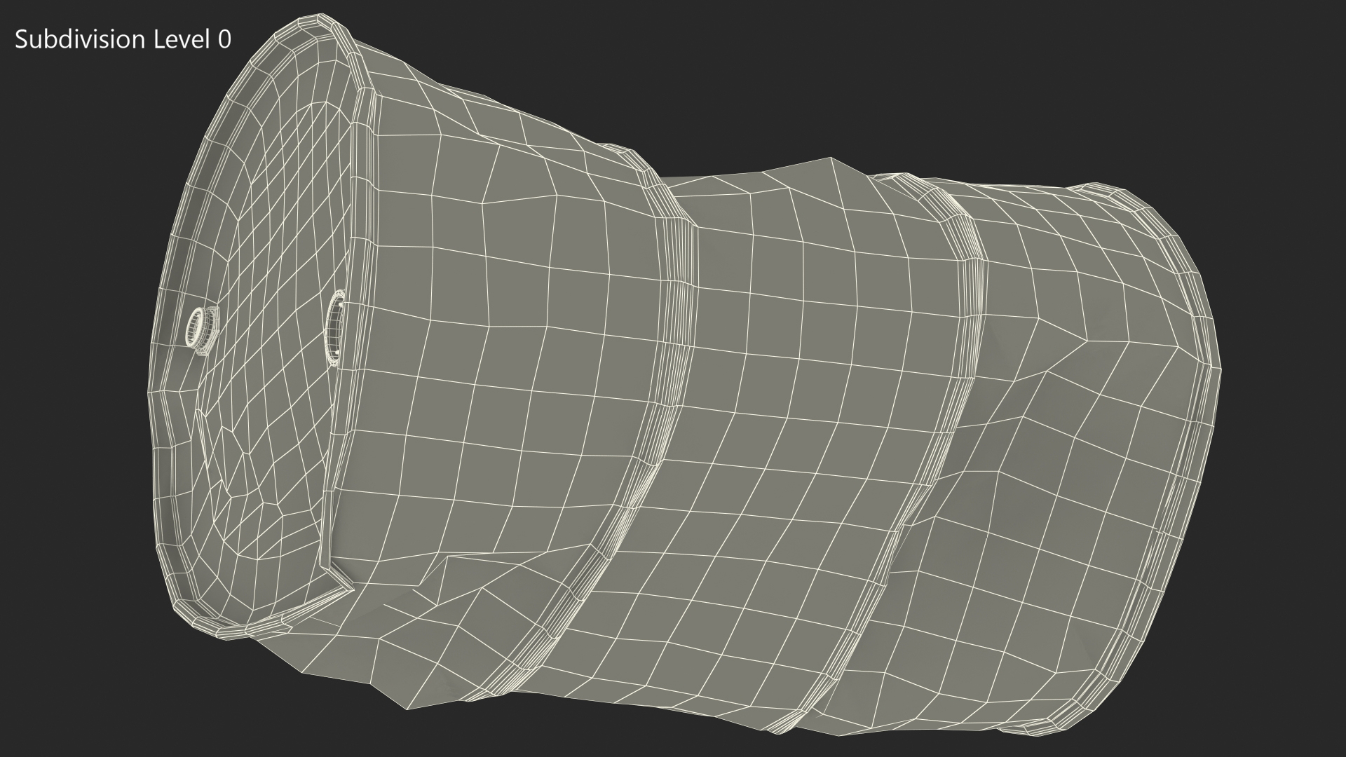 3D Damaged Biohazard Toxic Waste Barrel