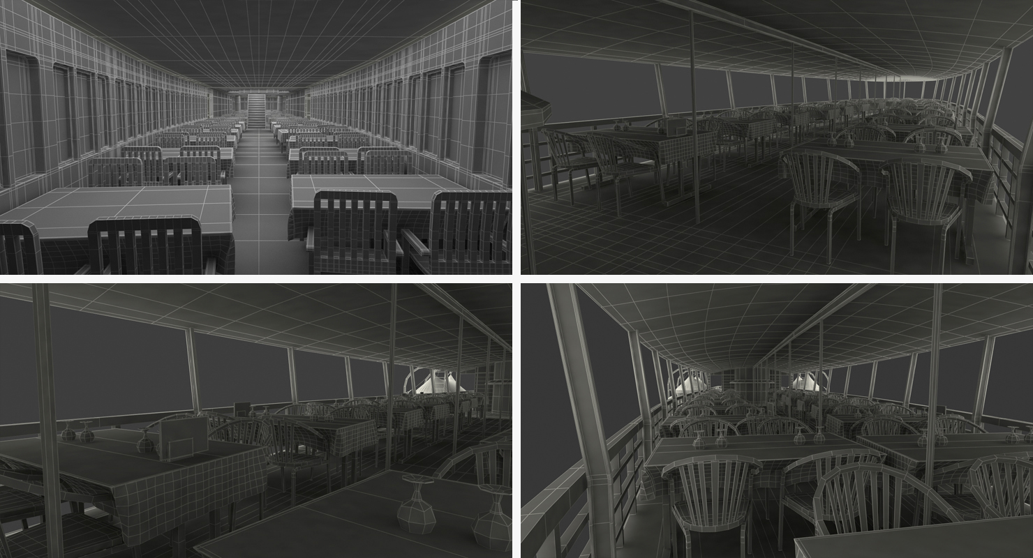 3D Steam Paddle Ship Stadt Rapperswil Rigged