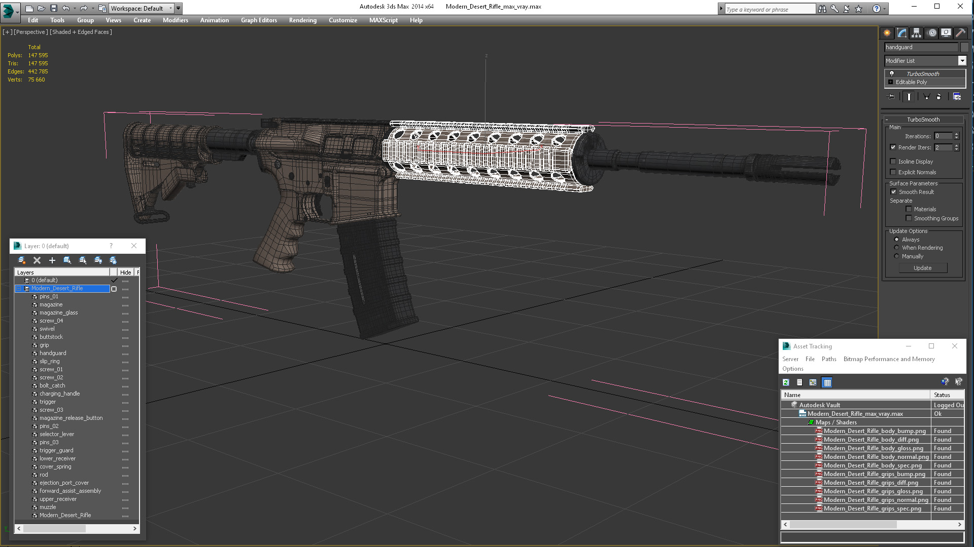 Modern Desert Rifle 3D model
