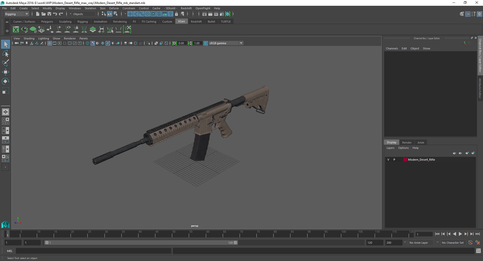 Modern Desert Rifle 3D model