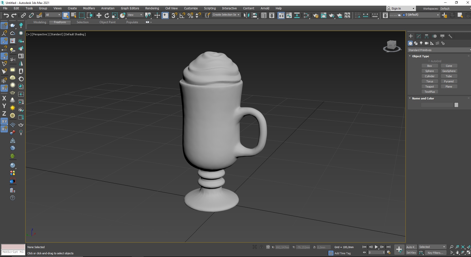 Irish Glass Hot Chocolate with Cream for 3D Print 3D model