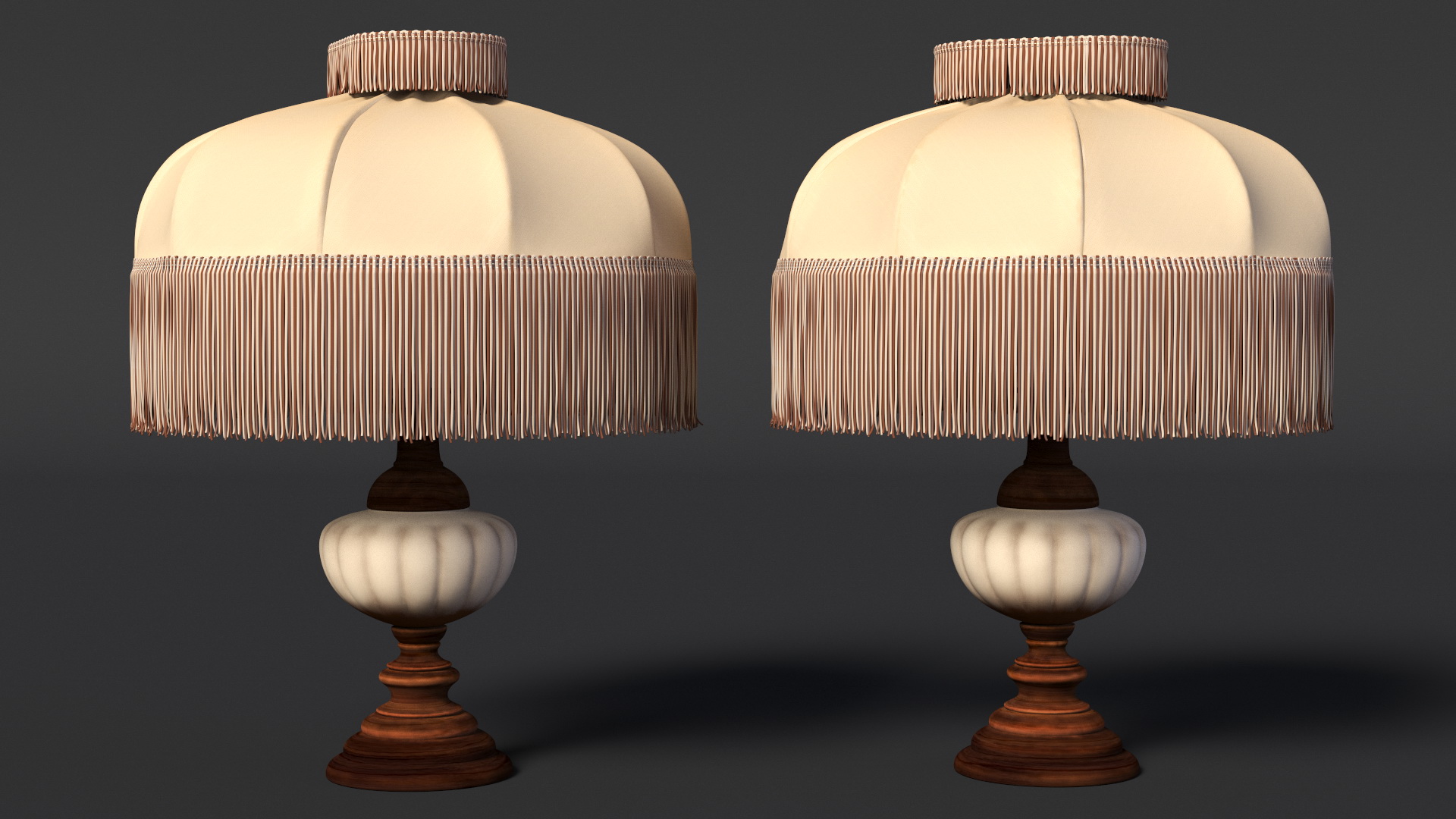 3D Vintage Lantern Table Lamp