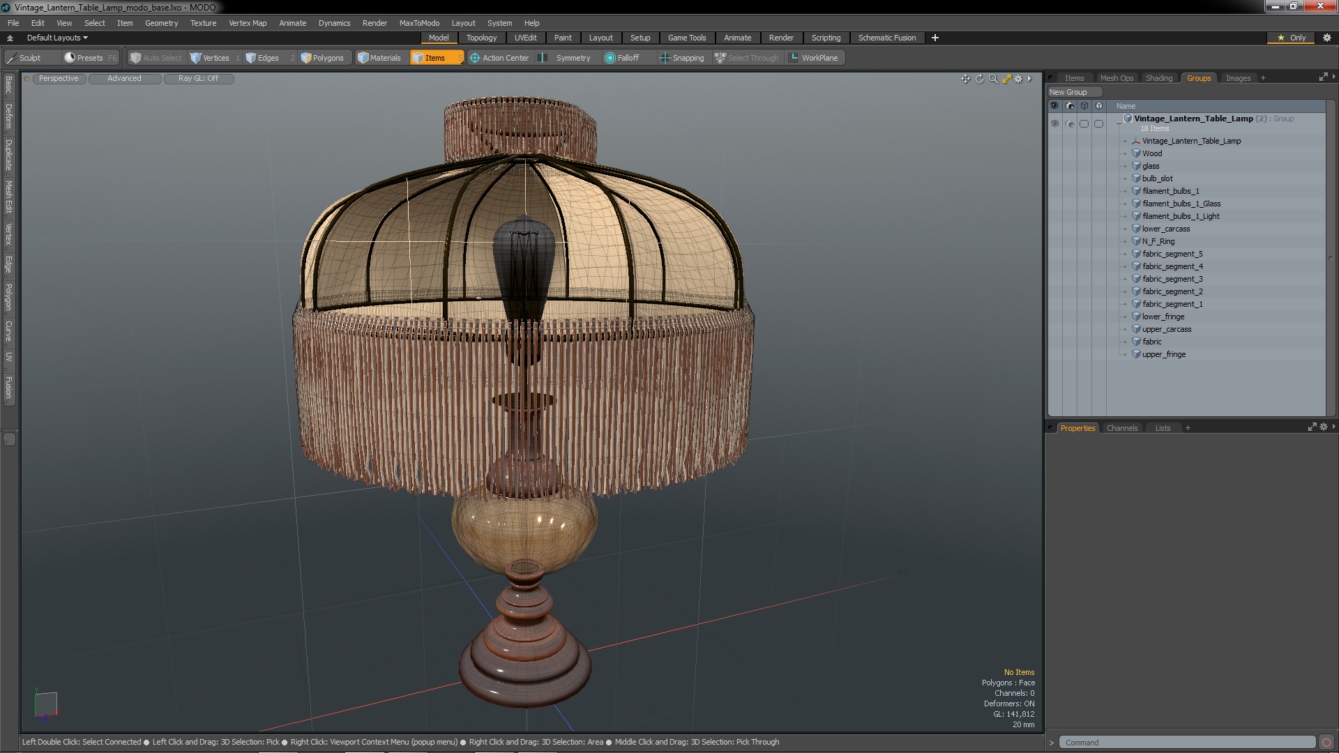 3D Vintage Lantern Table Lamp