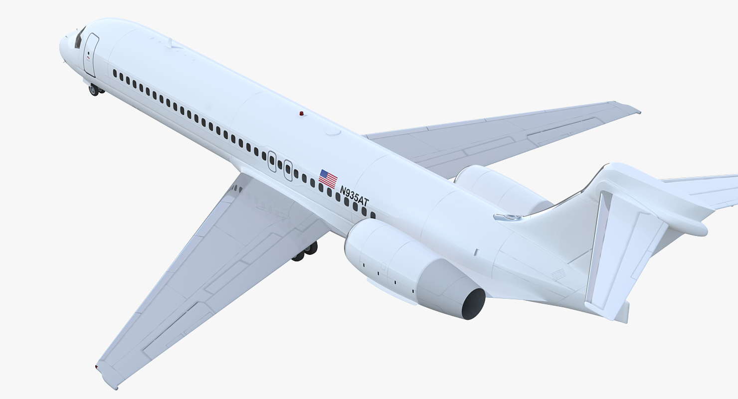 Boeing 717 200 Generic Rigged 3D model