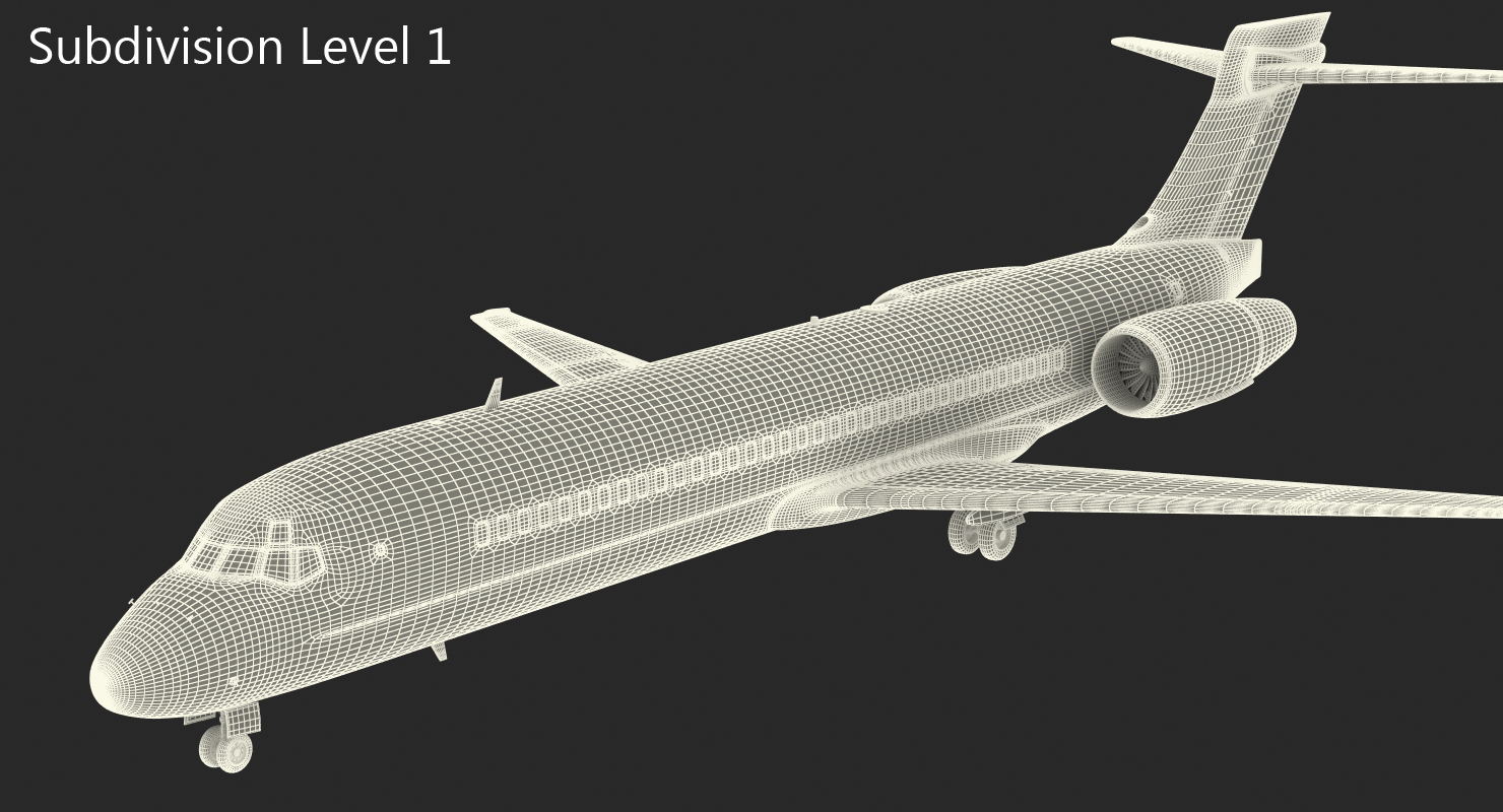 Boeing 717 200 Generic Rigged 3D model
