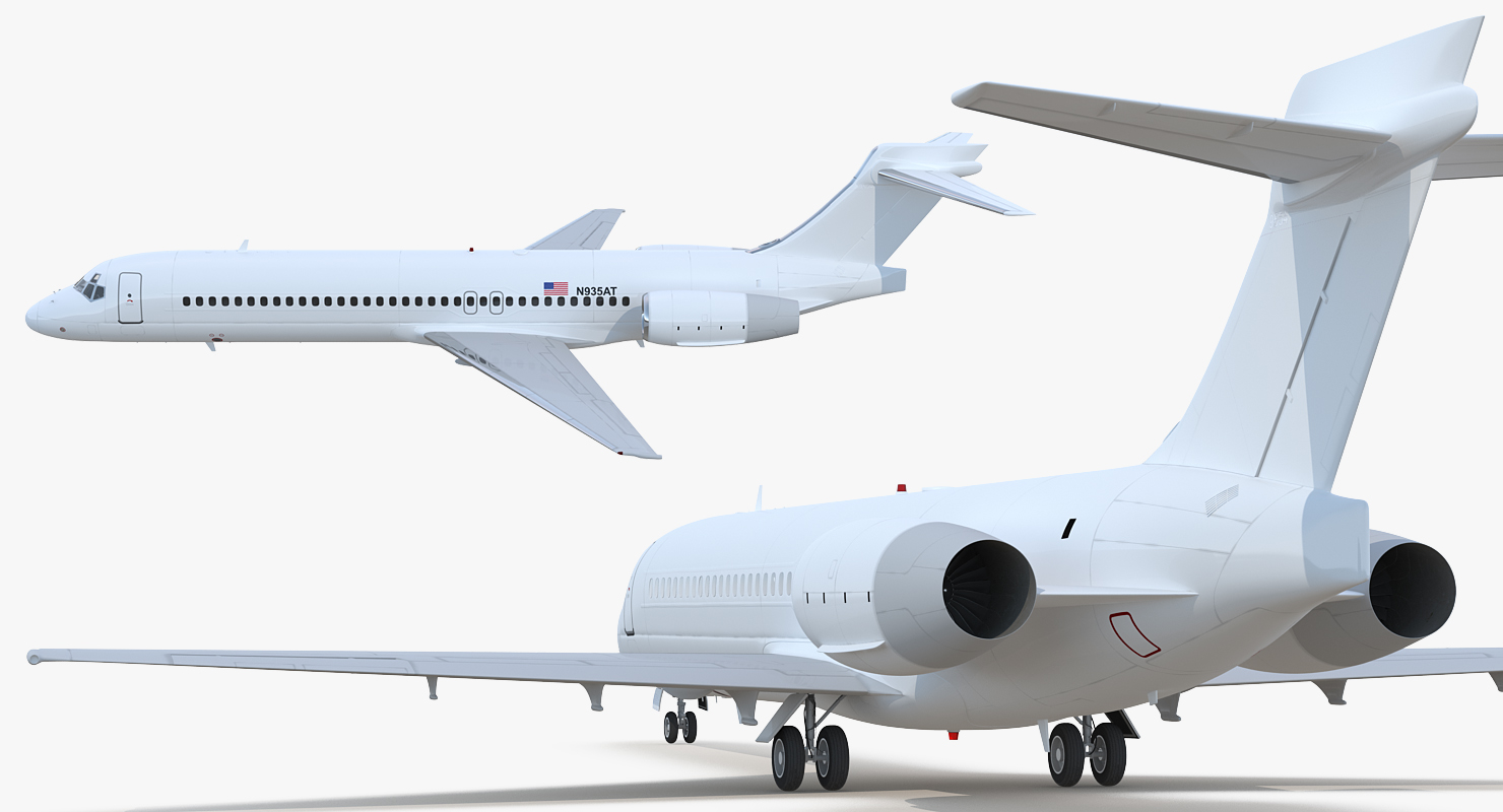Boeing 717 200 Generic Rigged 3D model