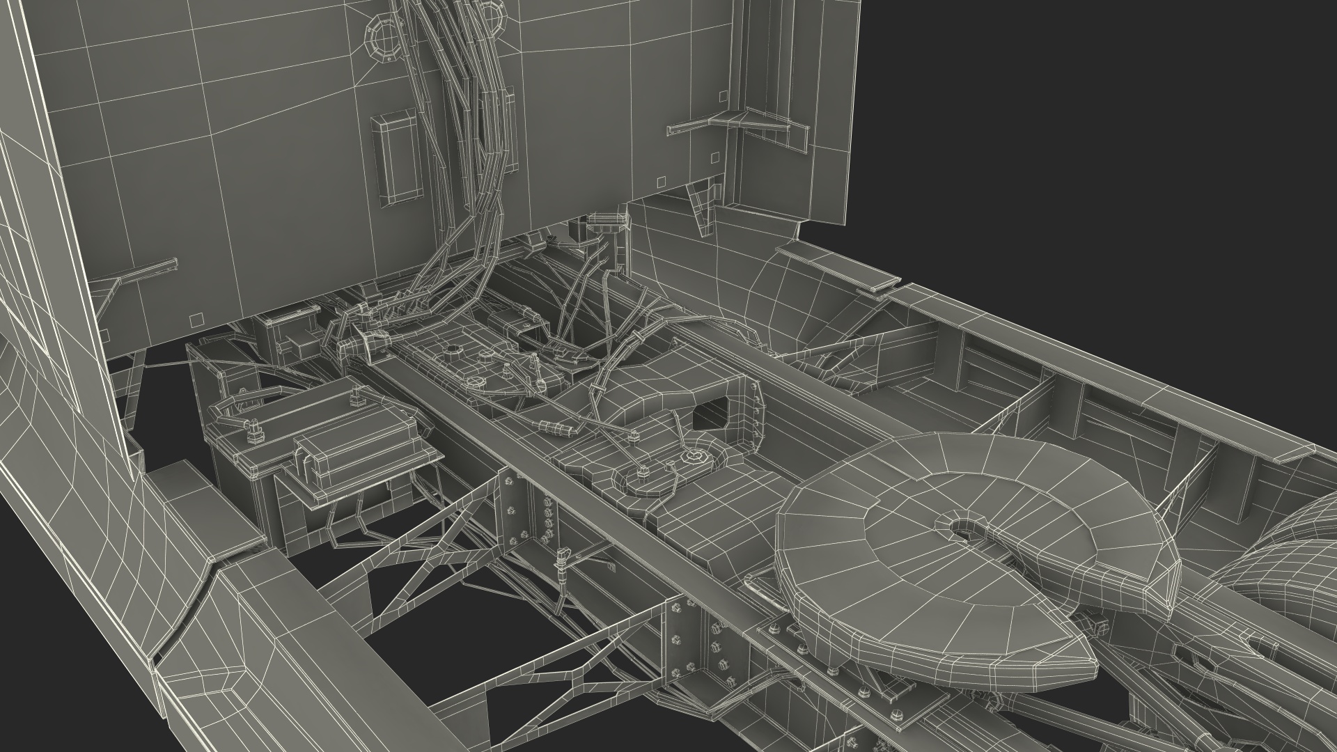 3D model Futuristic Modern Truck Black Rigged for Cinema 4D