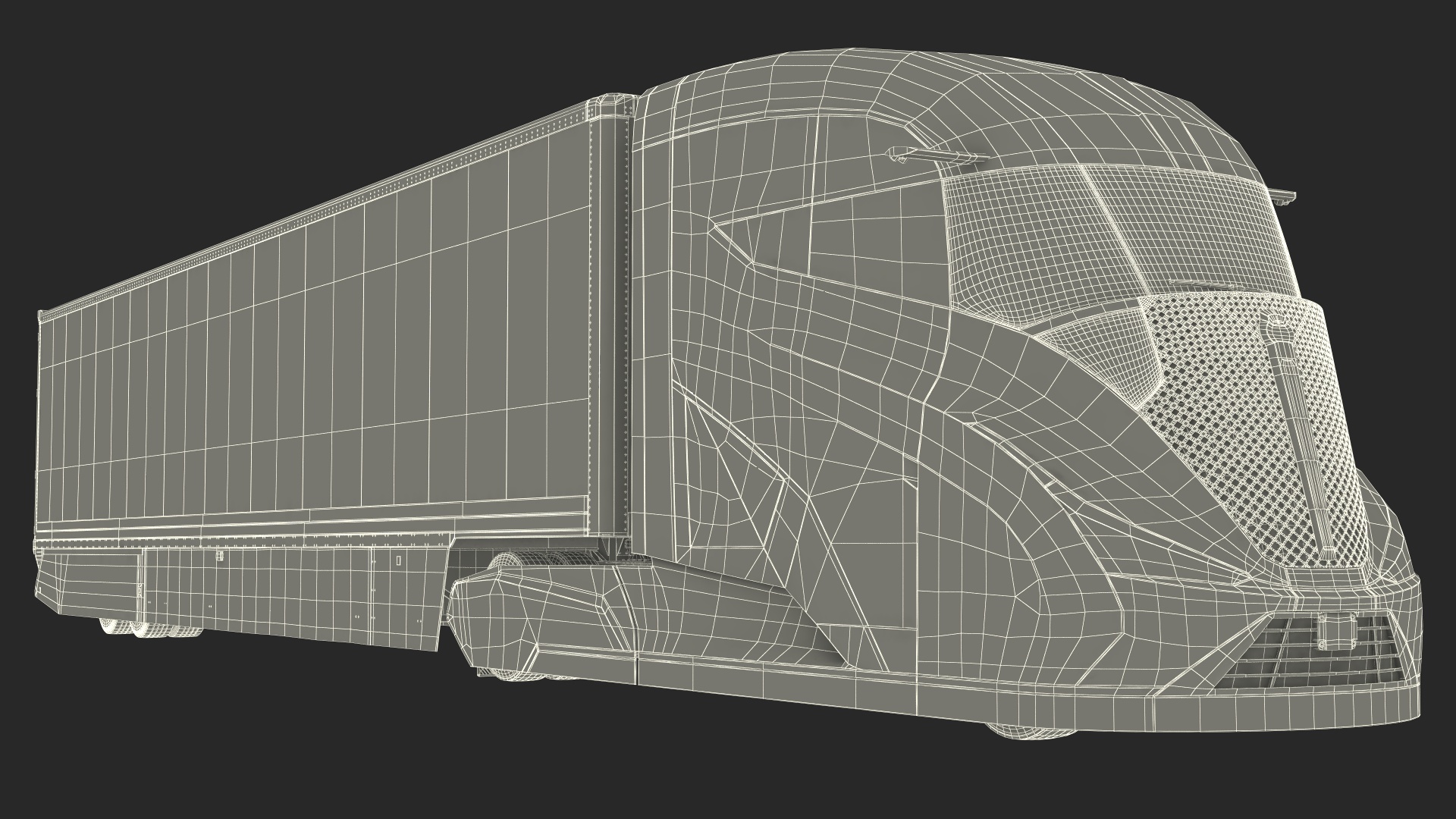 3D model Futuristic Modern Truck Black Rigged for Cinema 4D