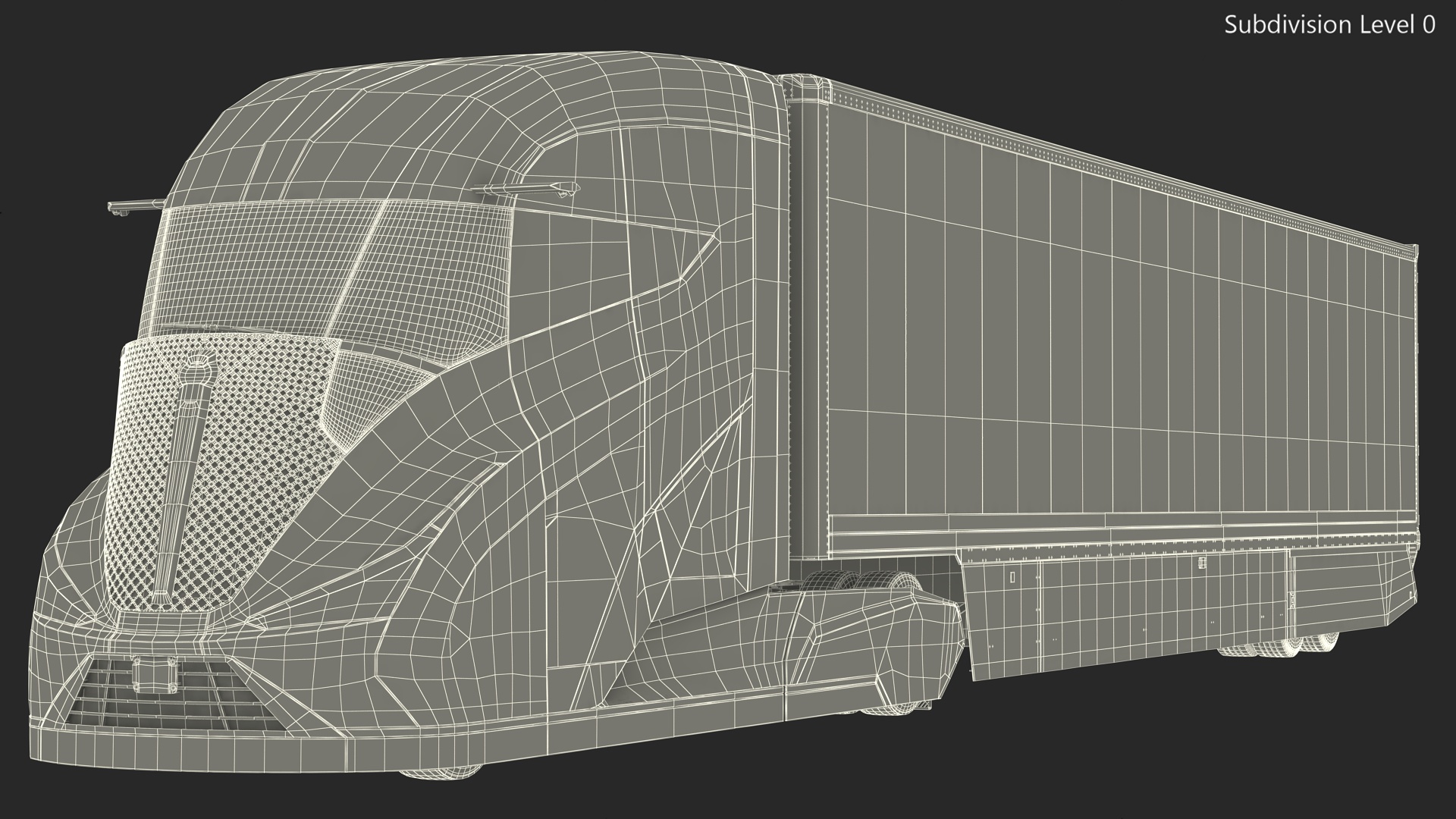 3D model Futuristic Modern Truck Black Rigged for Cinema 4D