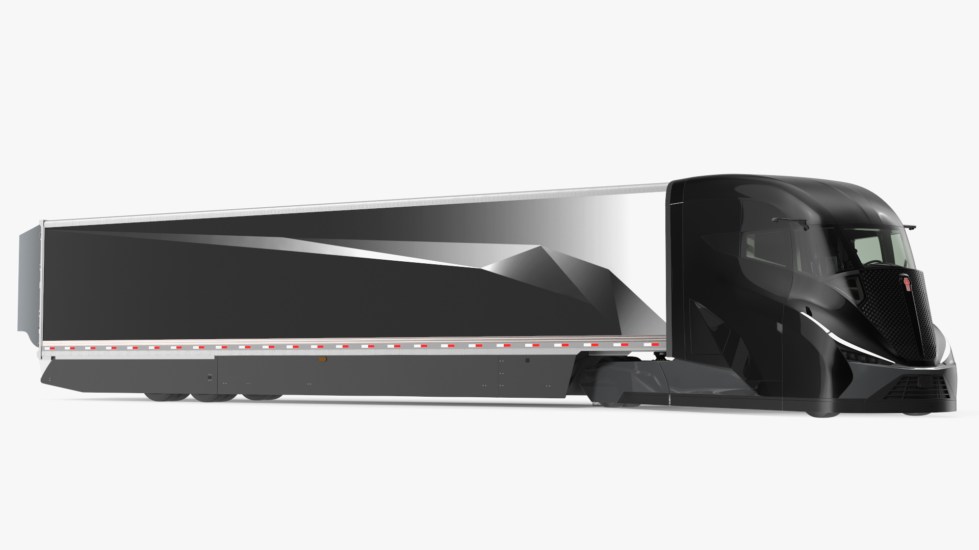 3D model Futuristic Modern Truck Black Rigged for Cinema 4D