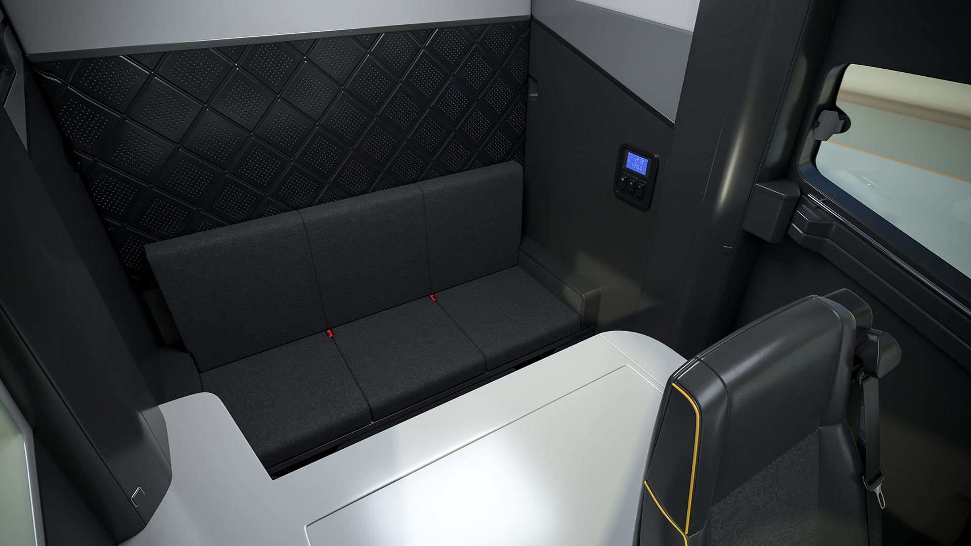 3D model Futuristic Modern Truck Black Rigged for Cinema 4D
