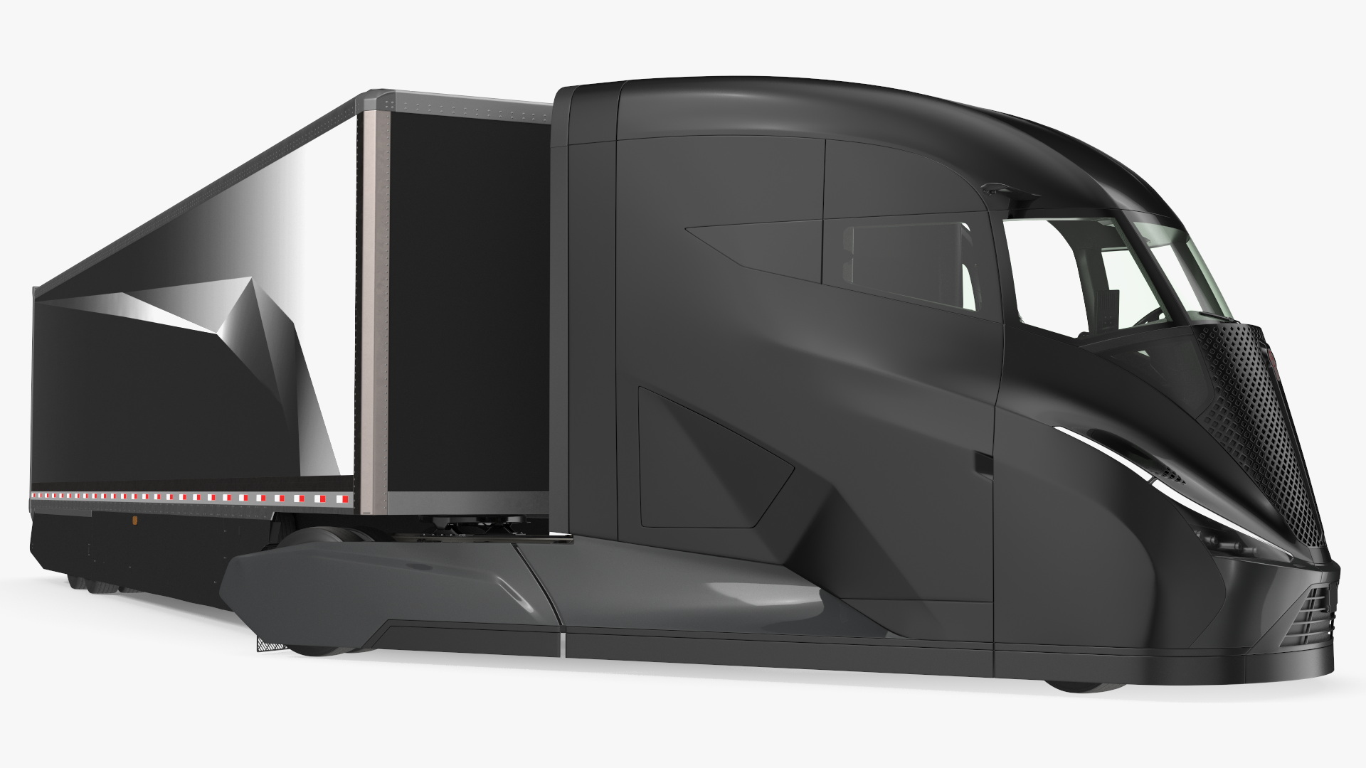3D model Futuristic Modern Truck Black Rigged for Cinema 4D