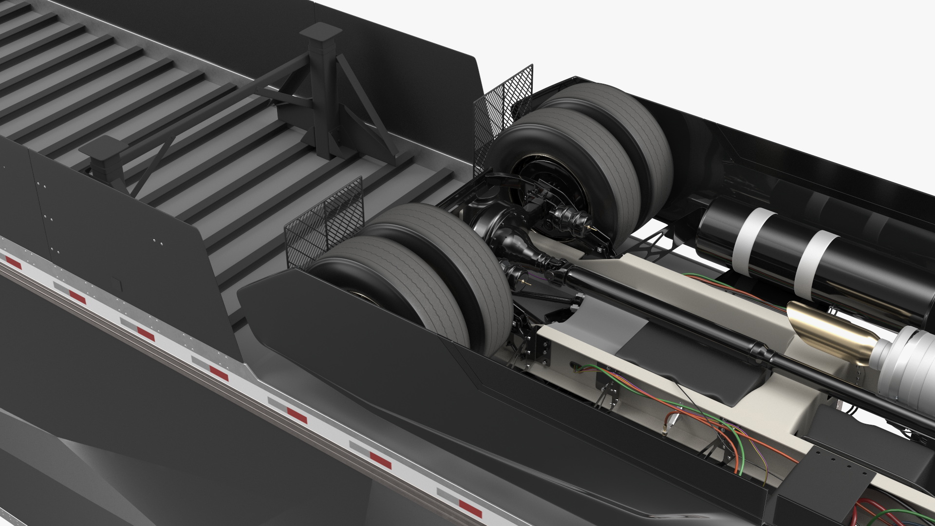 3D model Futuristic Modern Truck Black Rigged for Cinema 4D