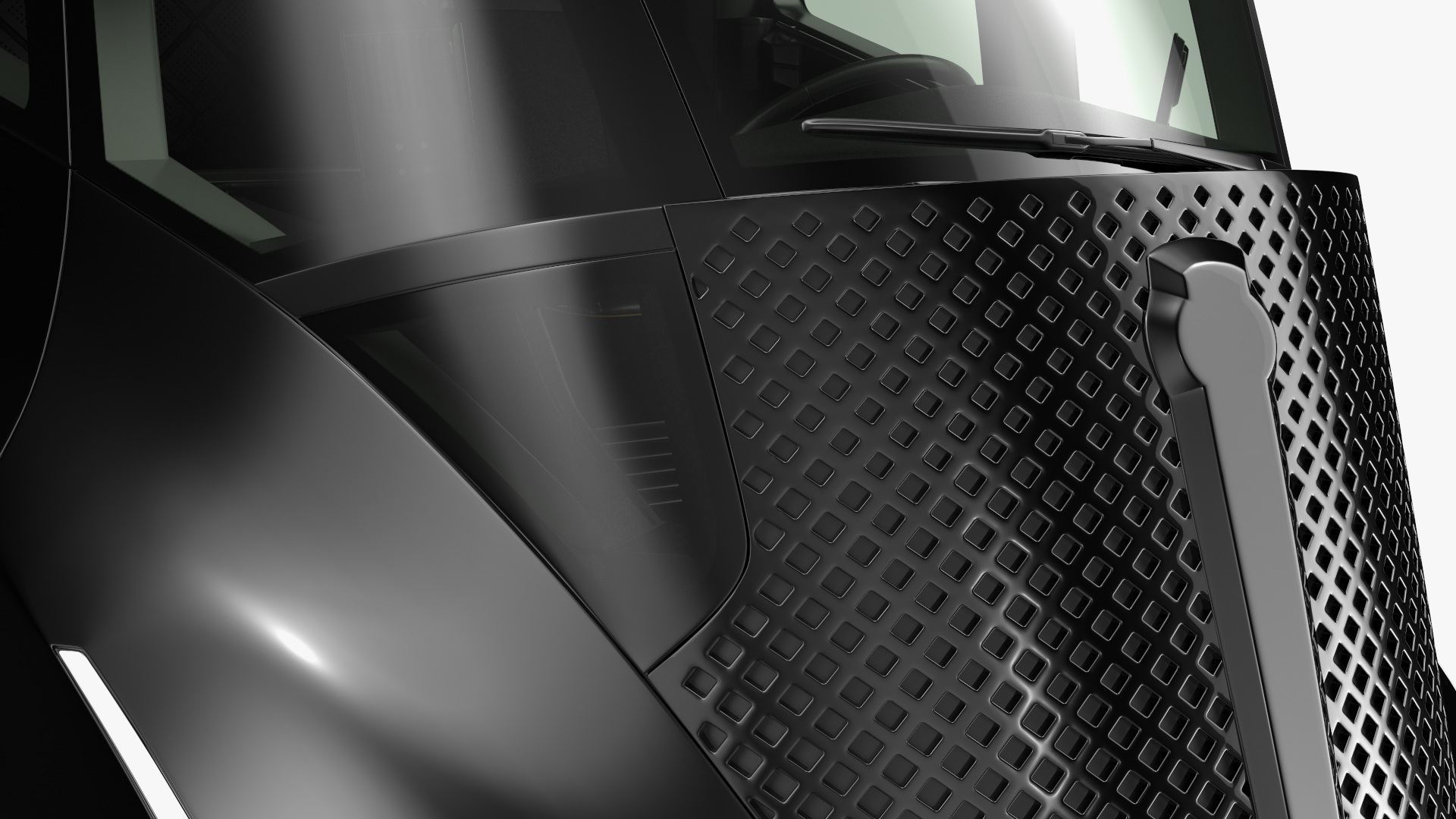 3D model Futuristic Modern Truck Black Rigged for Cinema 4D