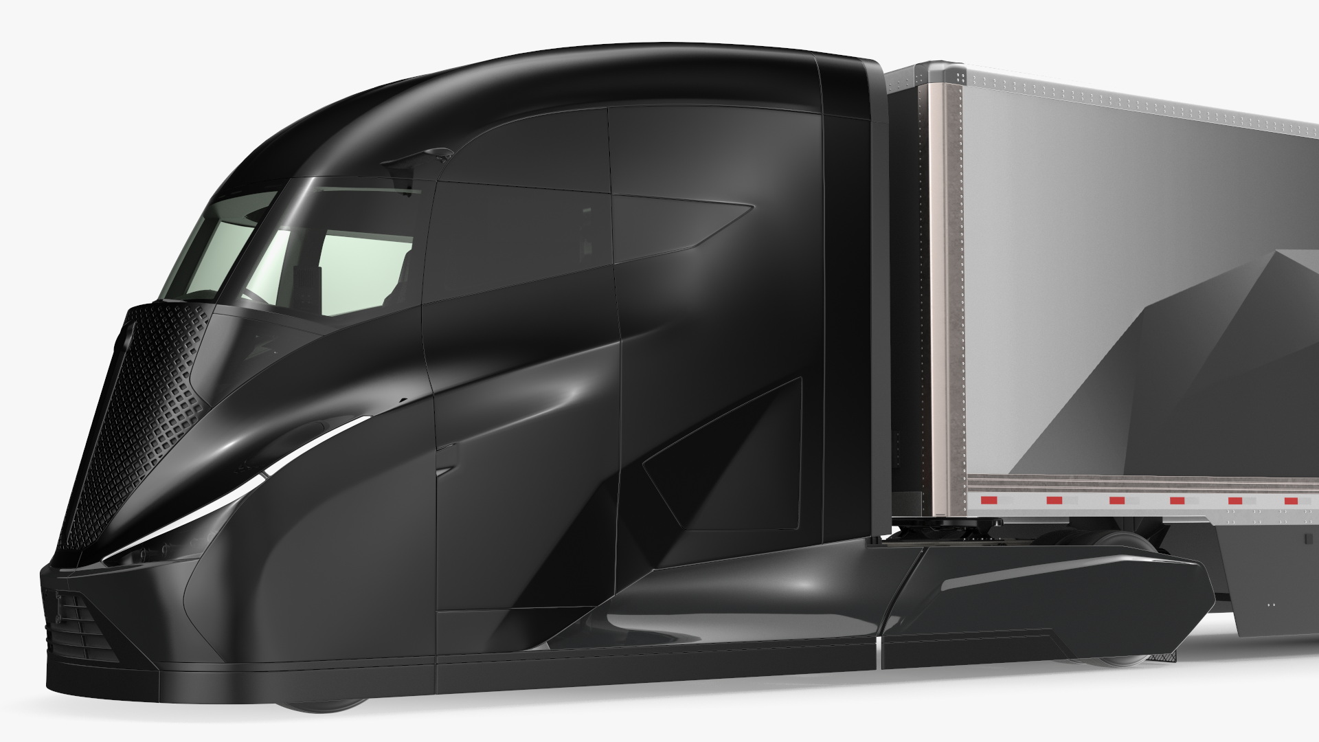 3D model Futuristic Modern Truck Black Rigged for Cinema 4D