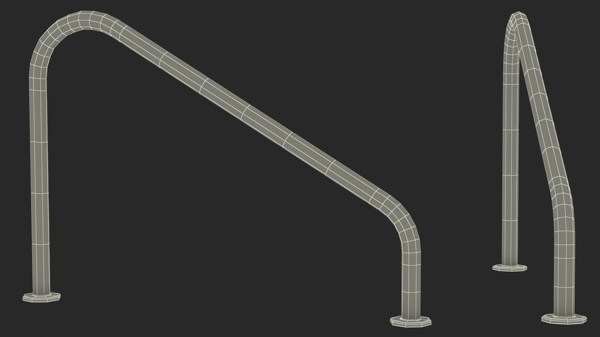 Stair Rail for Pool 3D model