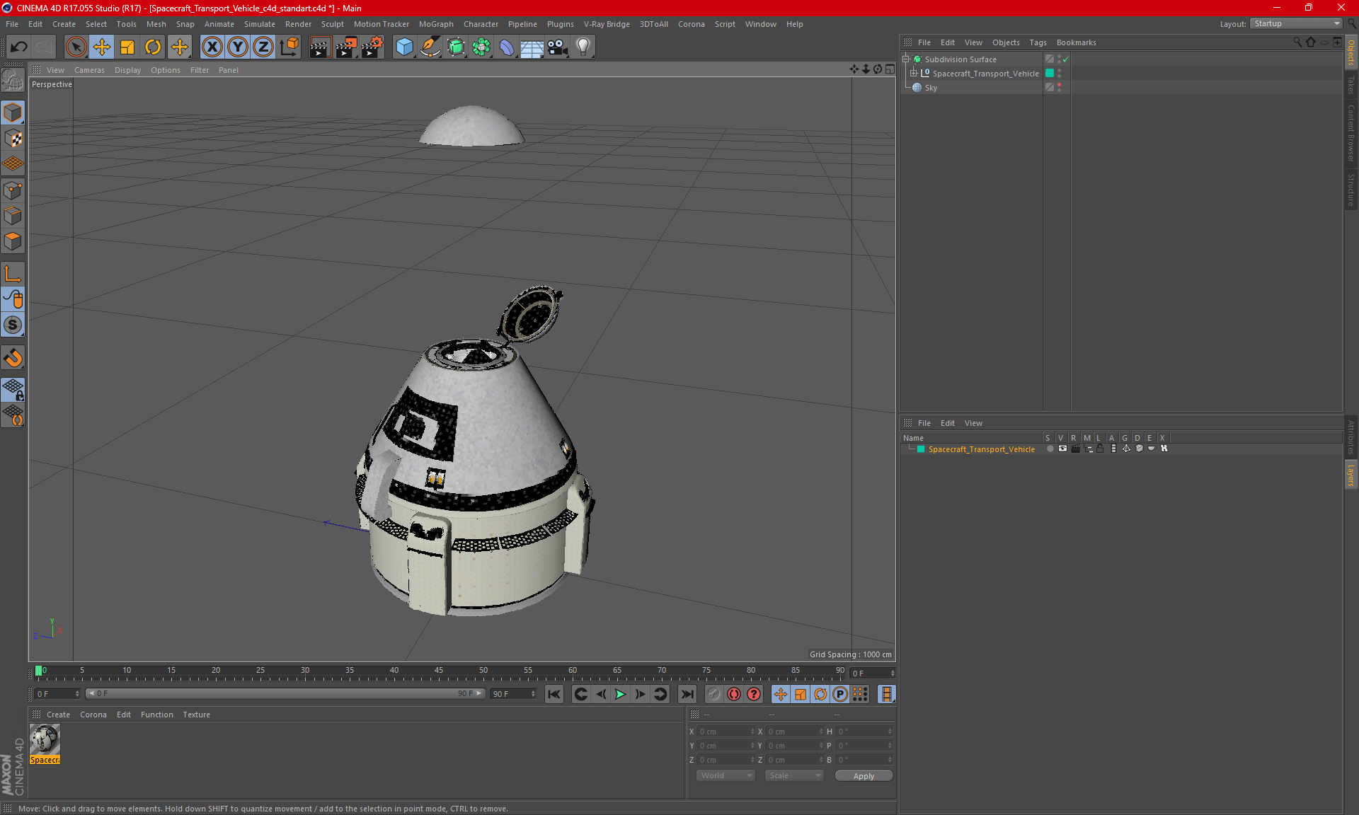 3D Spacecraft Transport Vehicle model