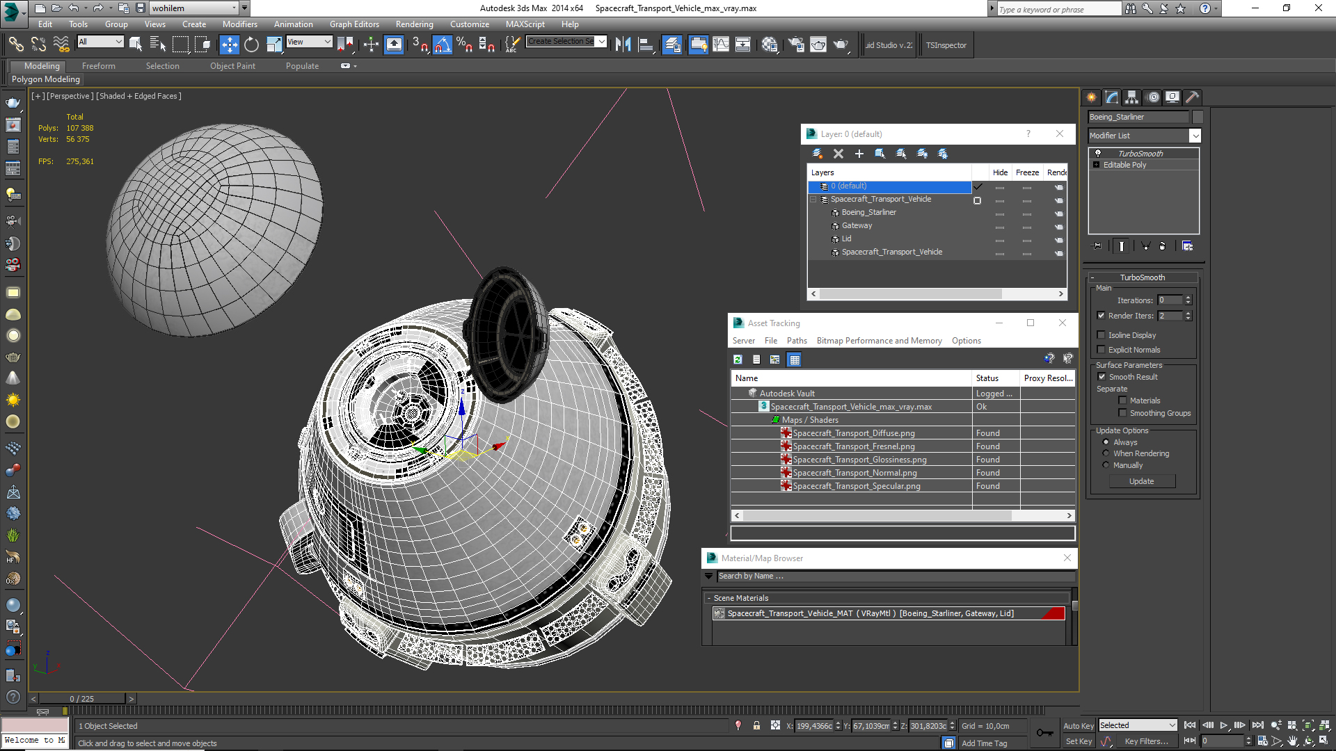 3D Spacecraft Transport Vehicle model