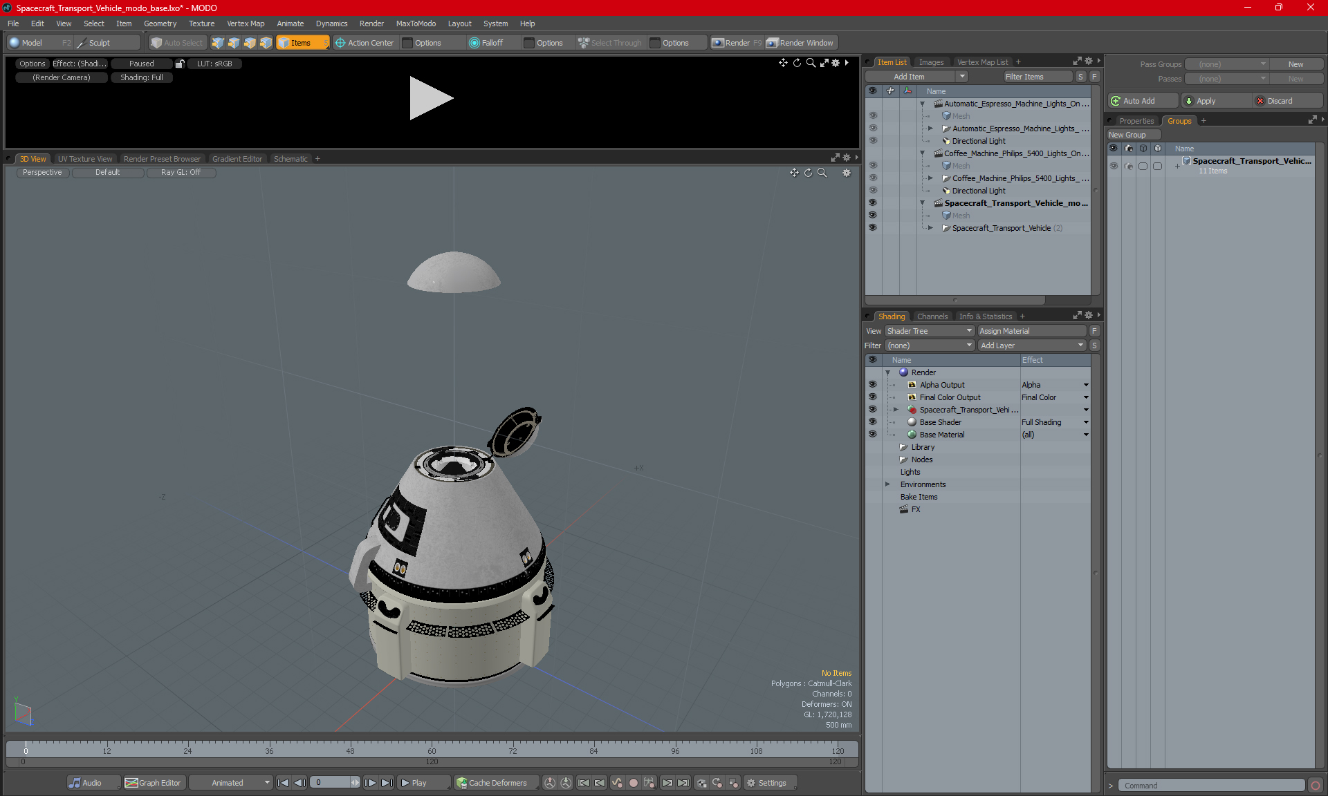 3D Spacecraft Transport Vehicle model