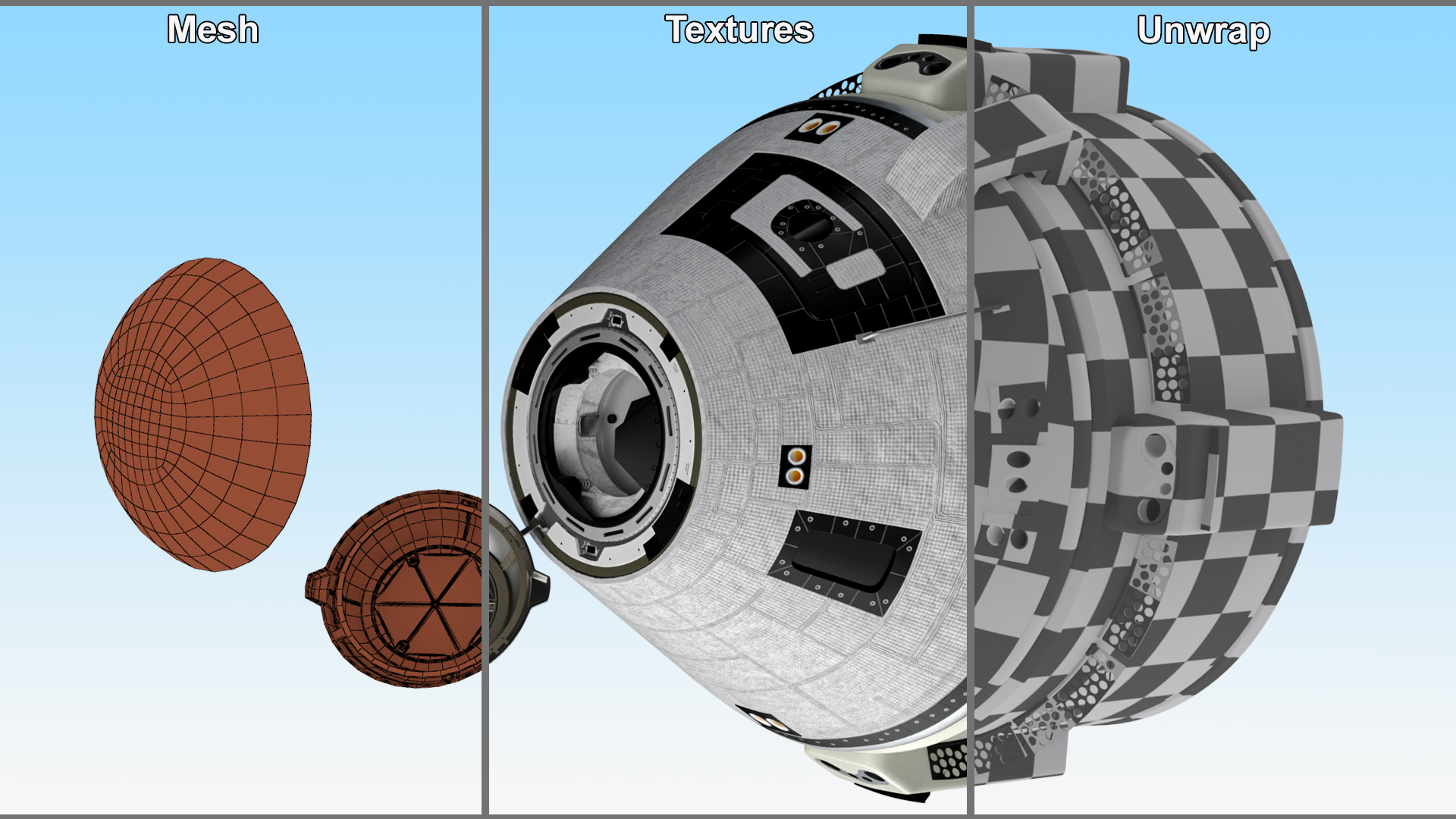 3D Spacecraft Transport Vehicle model