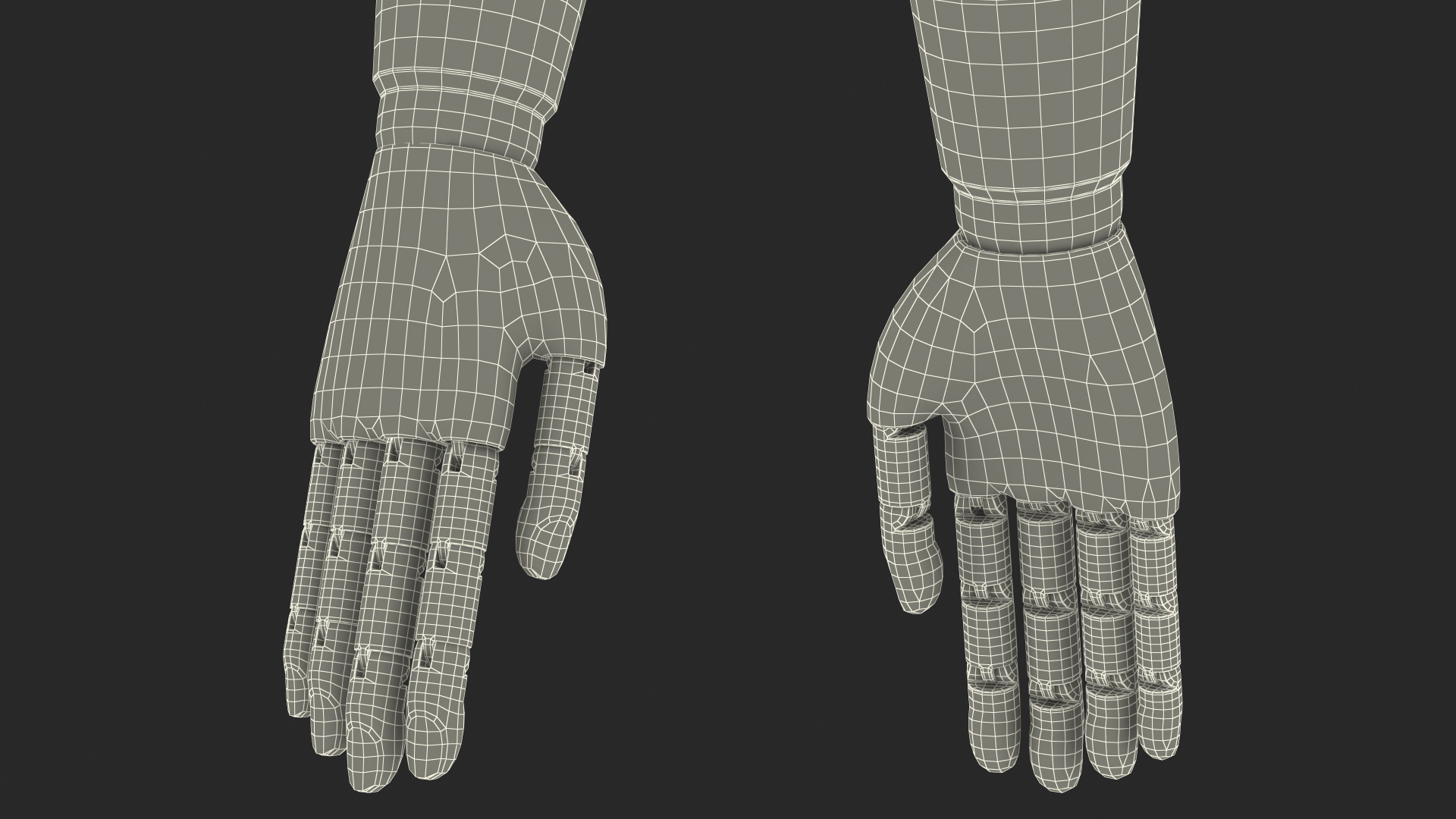 Mannequin Hand Black Rigged 3D