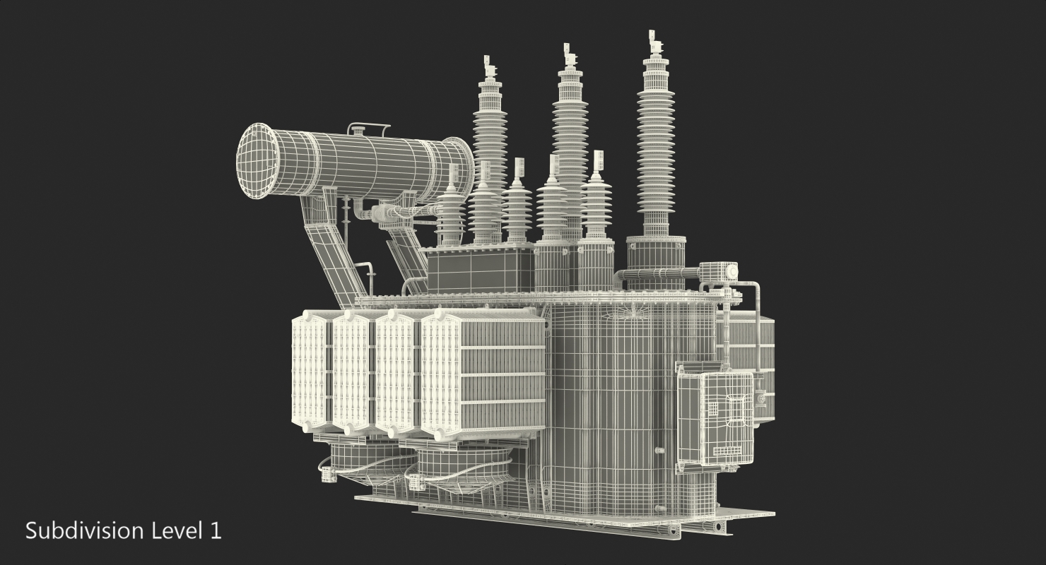 Overload Distribution Power Transformer 3D model