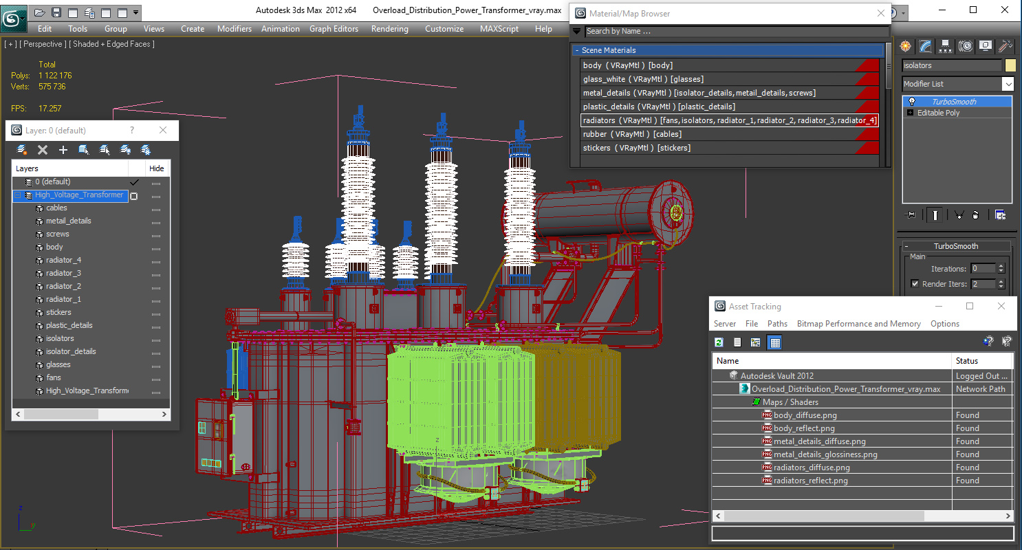 Overload Distribution Power Transformer 3D model
