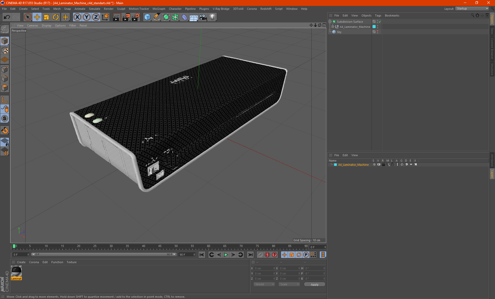 3D model A4 Laminator Machine