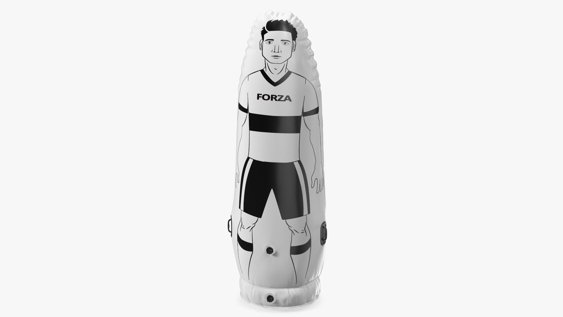 3D Portable Air Soccer Dummy Junior White model
