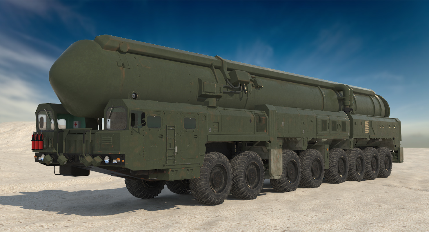 RT 2PM Topol Mobile Intercontinental Ballistic Missile 3D model