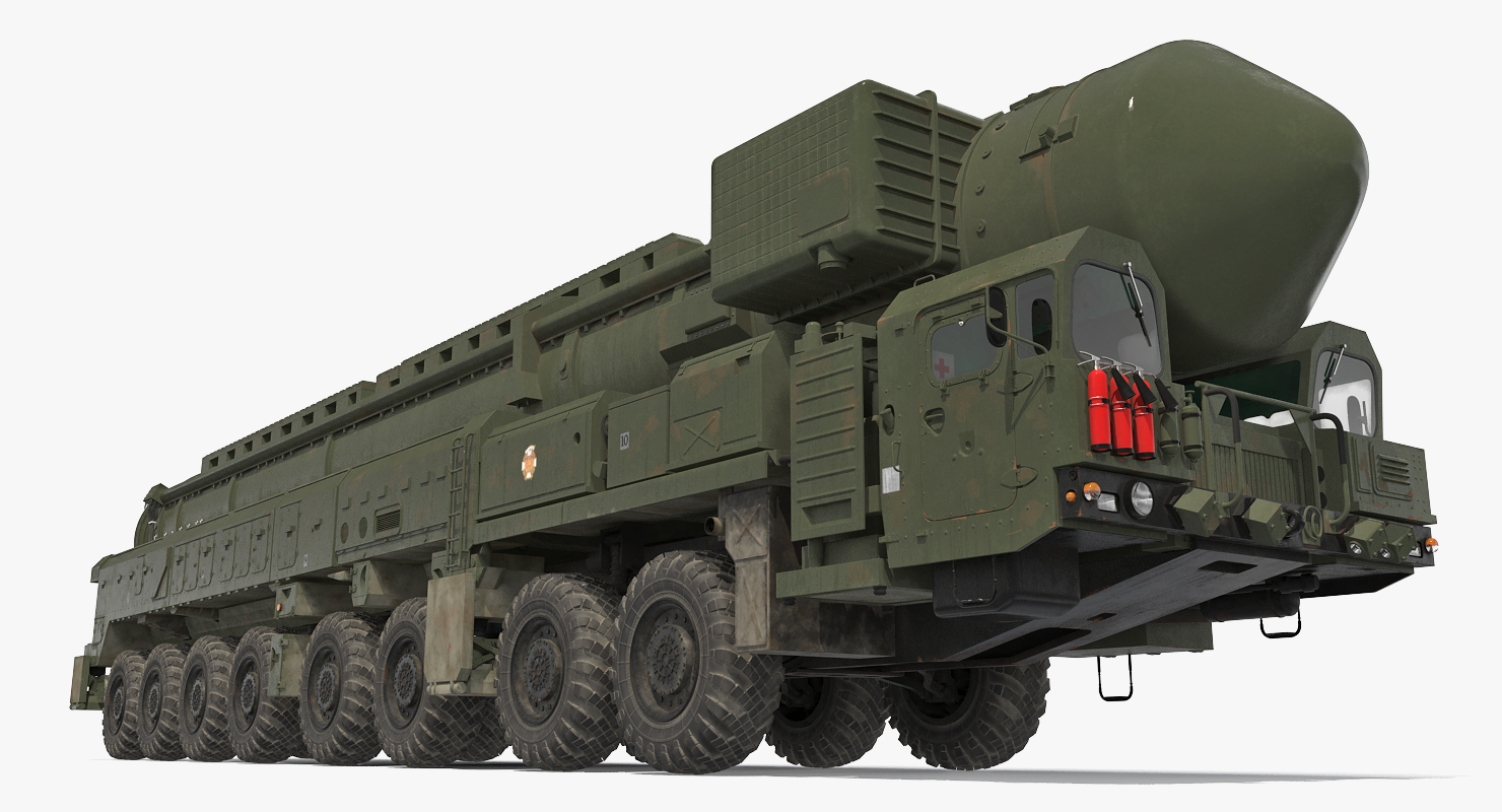 RT 2PM Topol Mobile Intercontinental Ballistic Missile 3D model