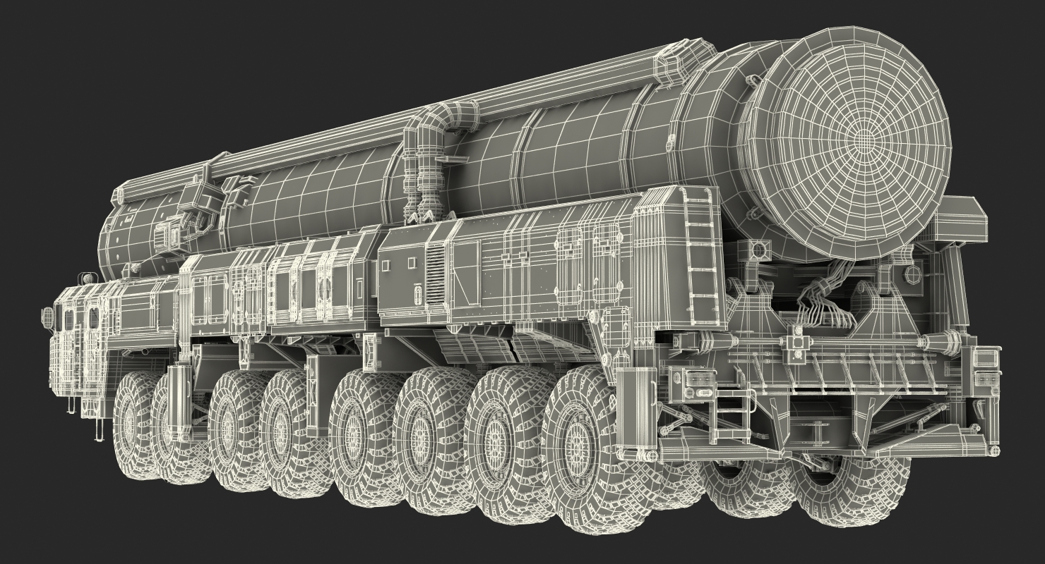 RT 2PM Topol Mobile Intercontinental Ballistic Missile 3D model