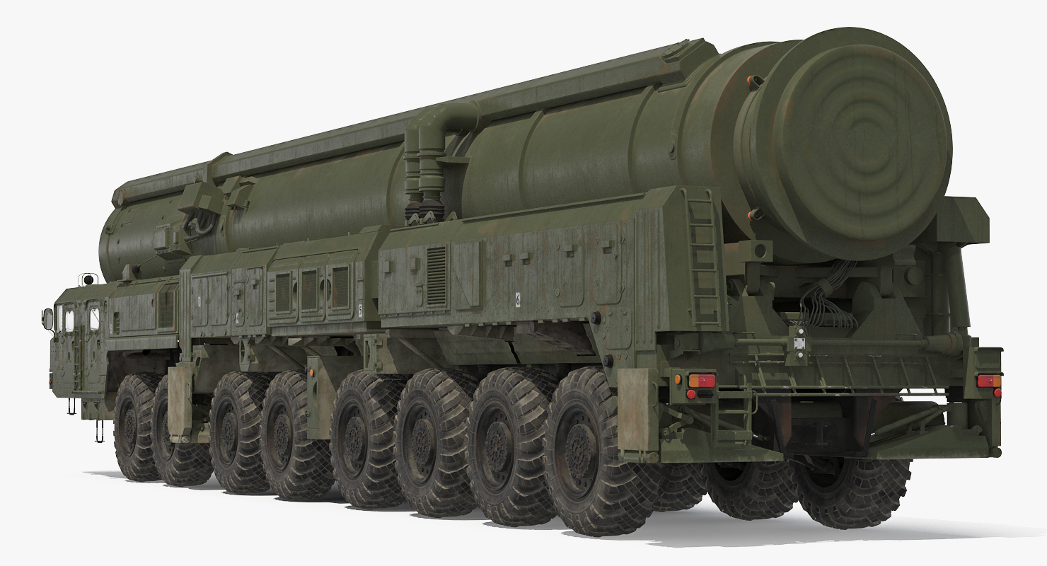 RT 2PM Topol Mobile Intercontinental Ballistic Missile 3D model