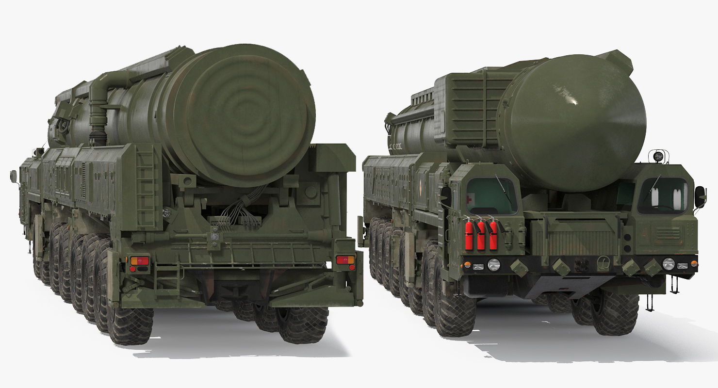 RT 2PM Topol Mobile Intercontinental Ballistic Missile 3D model