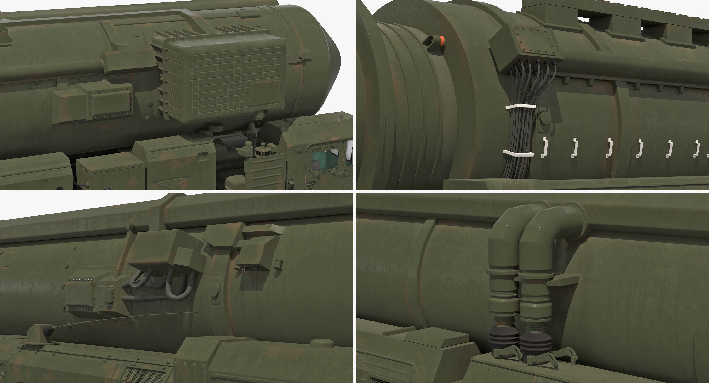 RT 2PM Topol Mobile Intercontinental Ballistic Missile 3D model