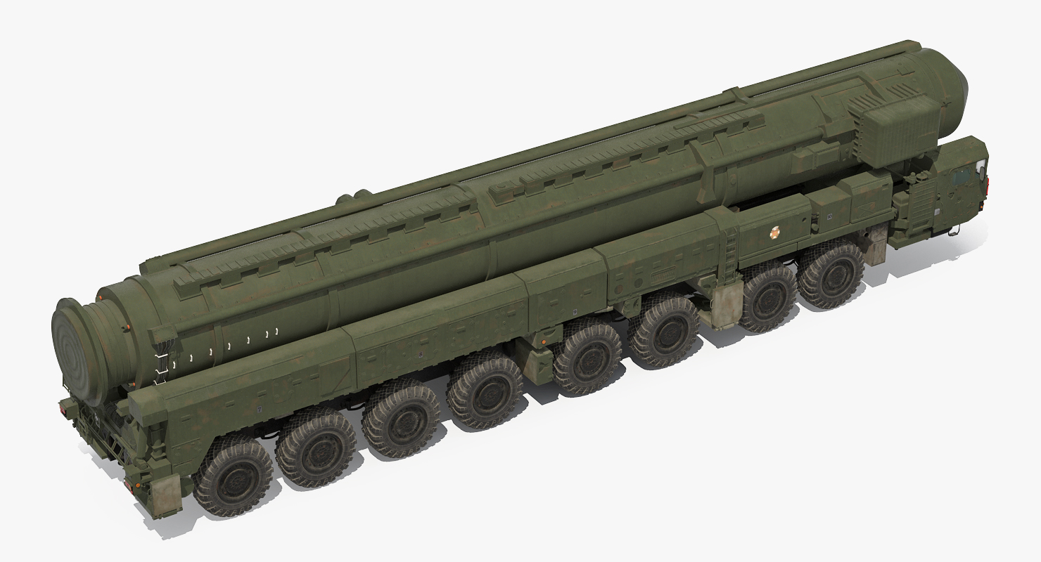 RT 2PM Topol Mobile Intercontinental Ballistic Missile 3D model