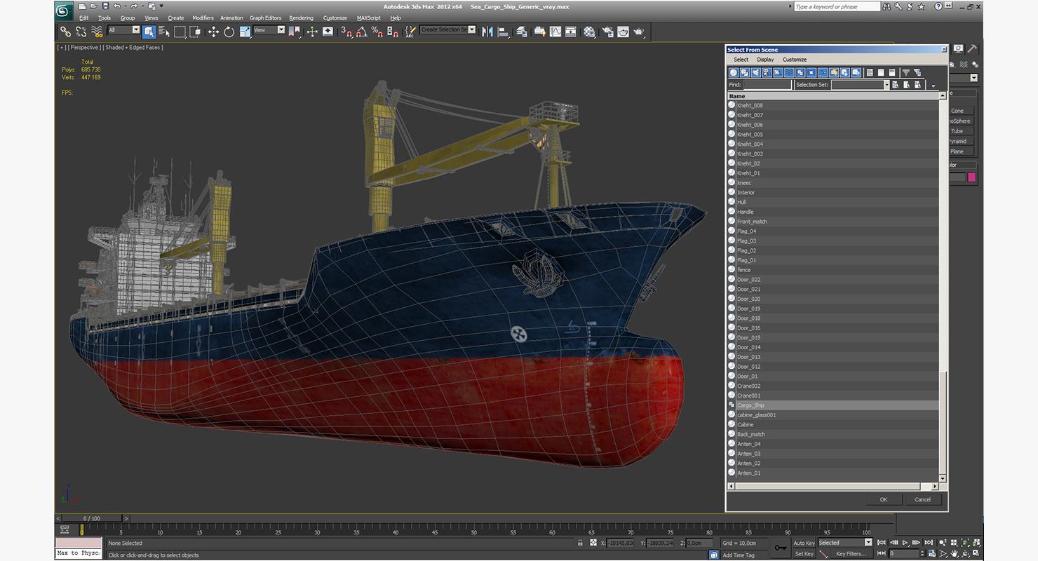 Sea Cargo Ship Generic 3D