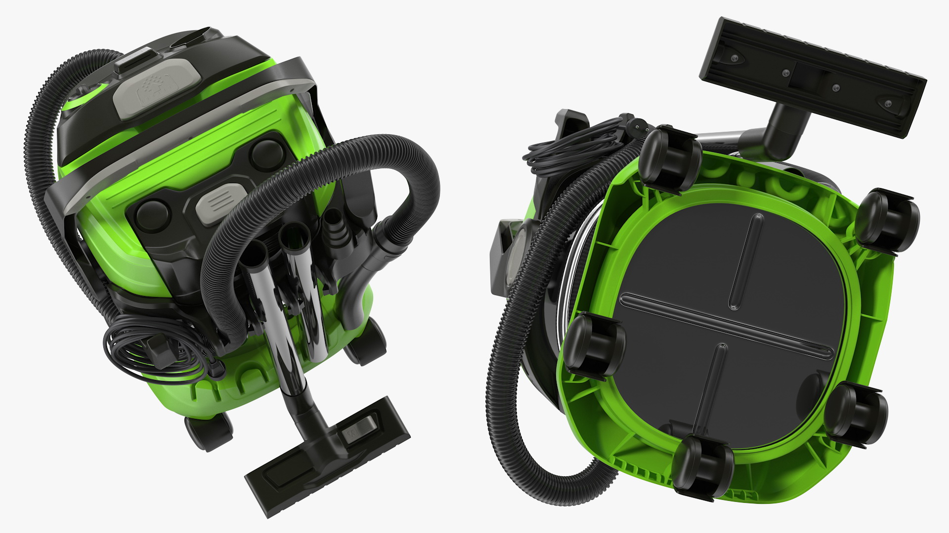 3D Industrial Multi-Purpose Vacuum Cleaner Folded