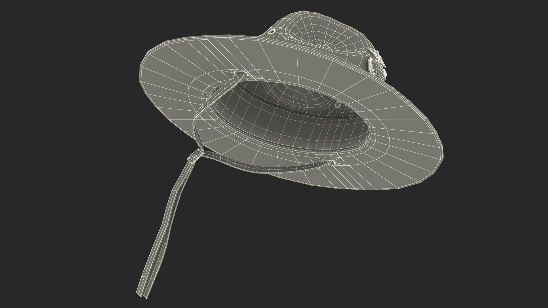 Sergeant Campaign Cap with Cockade Brown on Mannequin Fur 3D