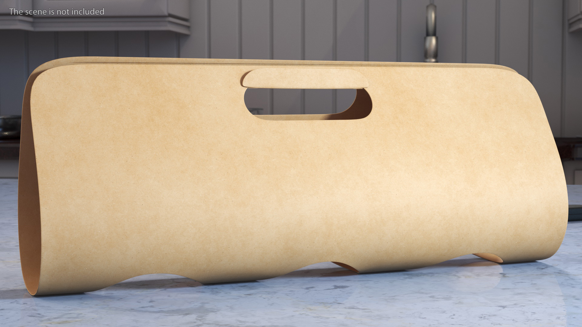 3D model Kraft Paper Holder for Three Beverage Plastic Cups
