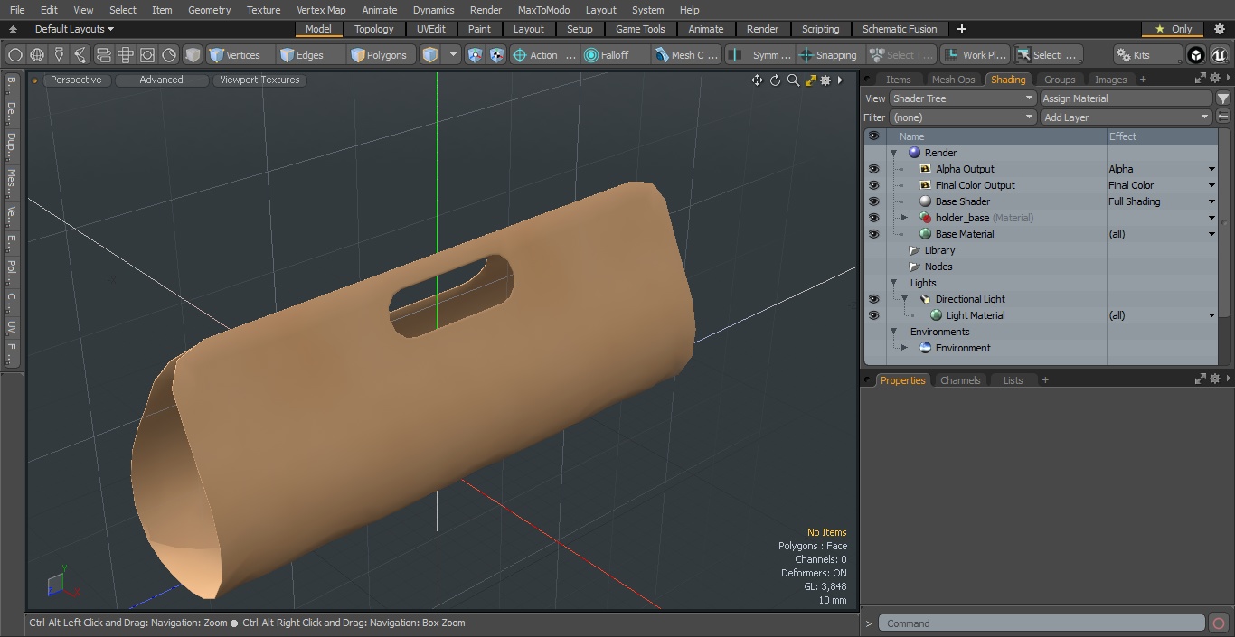 3D model Kraft Paper Holder for Three Beverage Plastic Cups