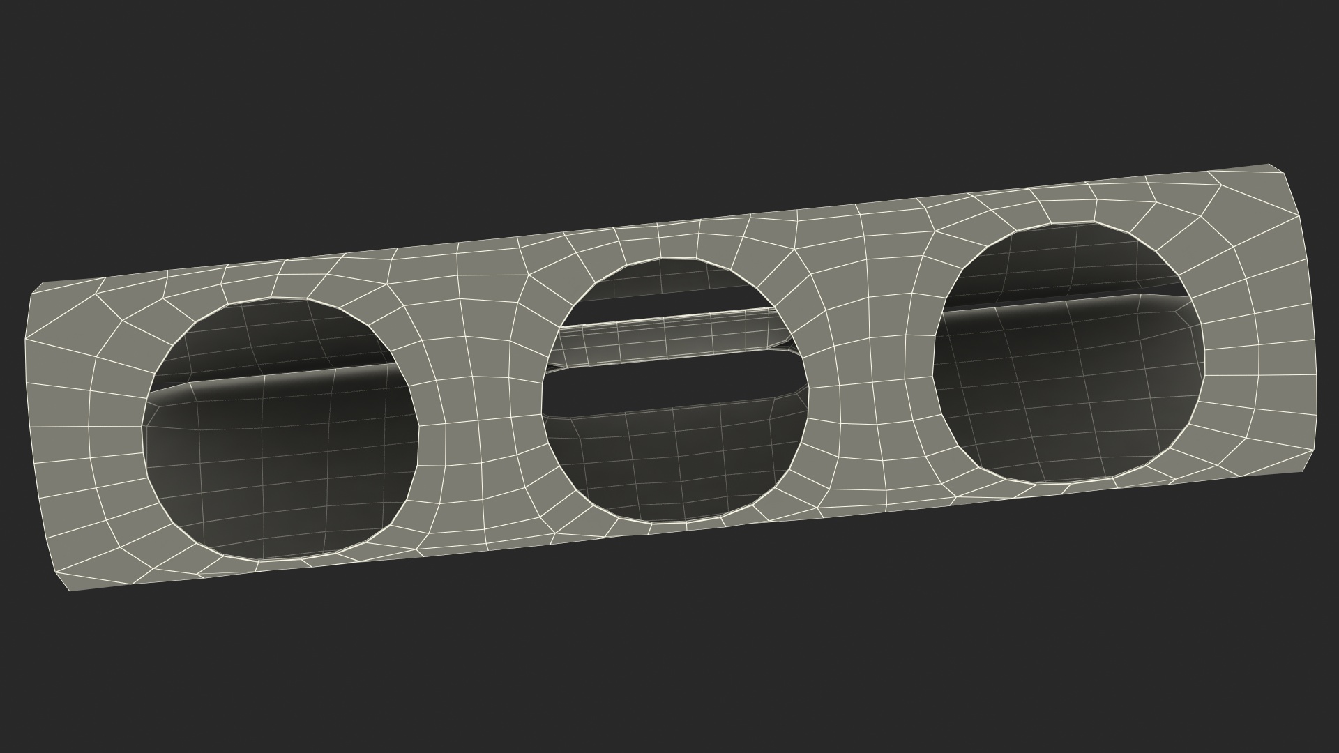 3D model Kraft Paper Holder for Three Beverage Plastic Cups
